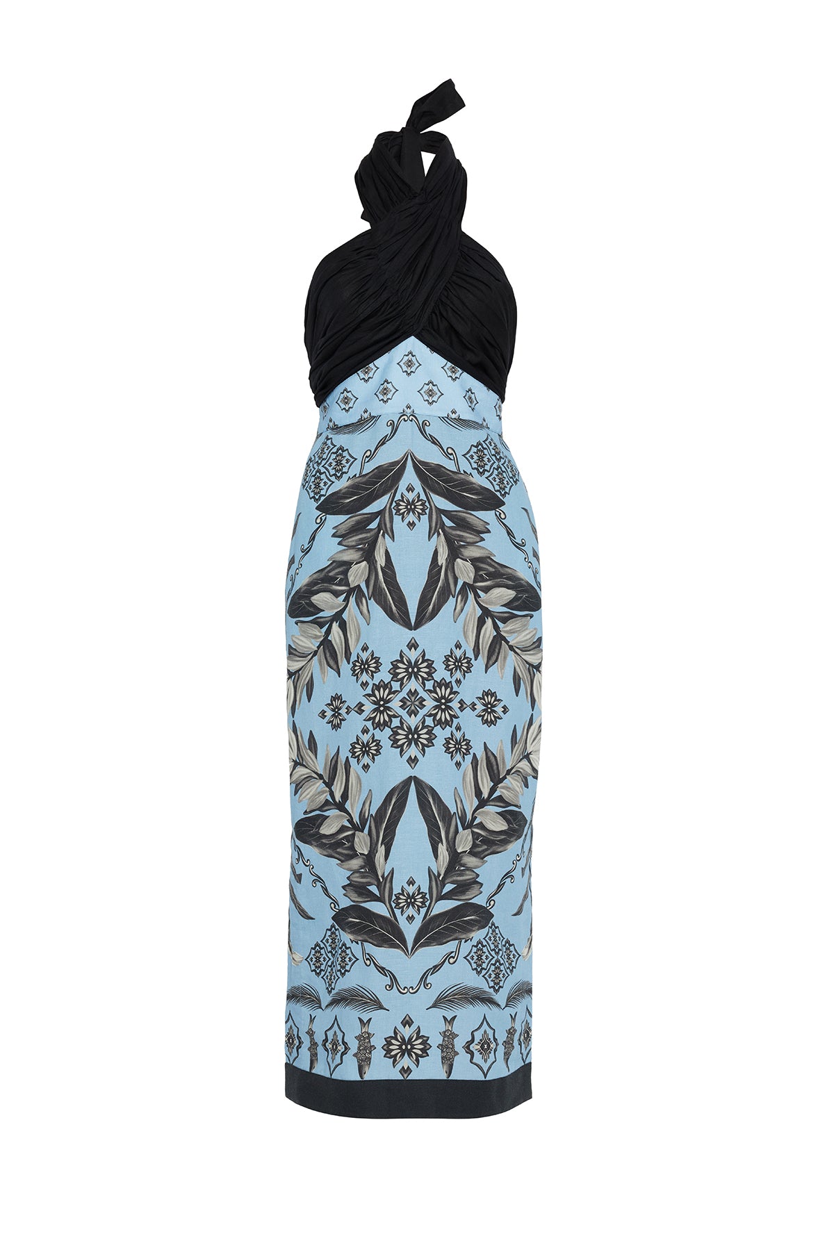 black printed dress