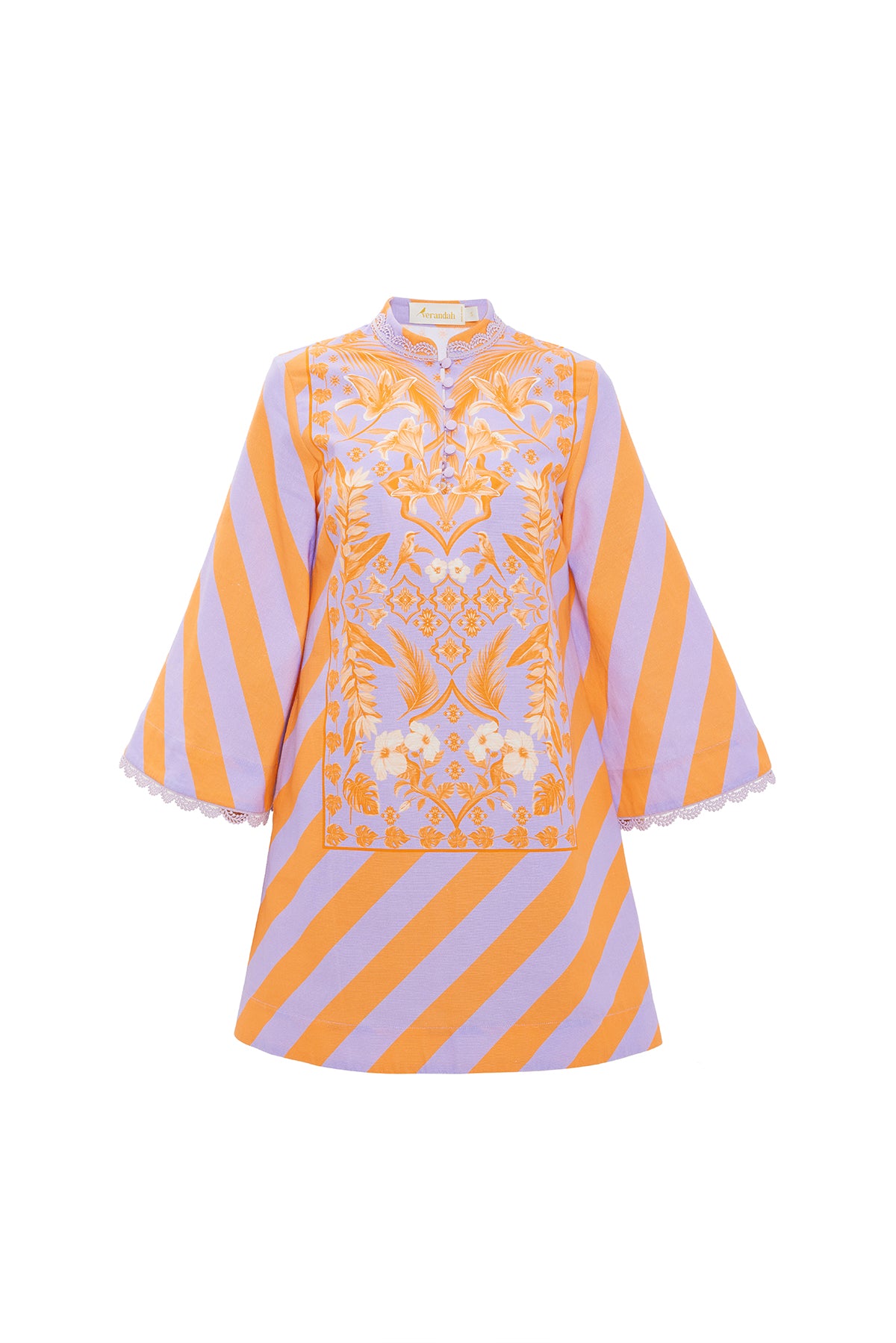 Rust Mini Kaftan