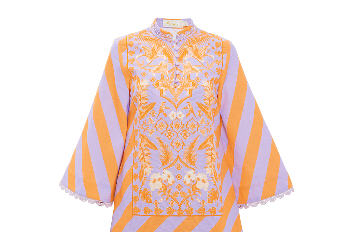 Rust Mini Kaftan