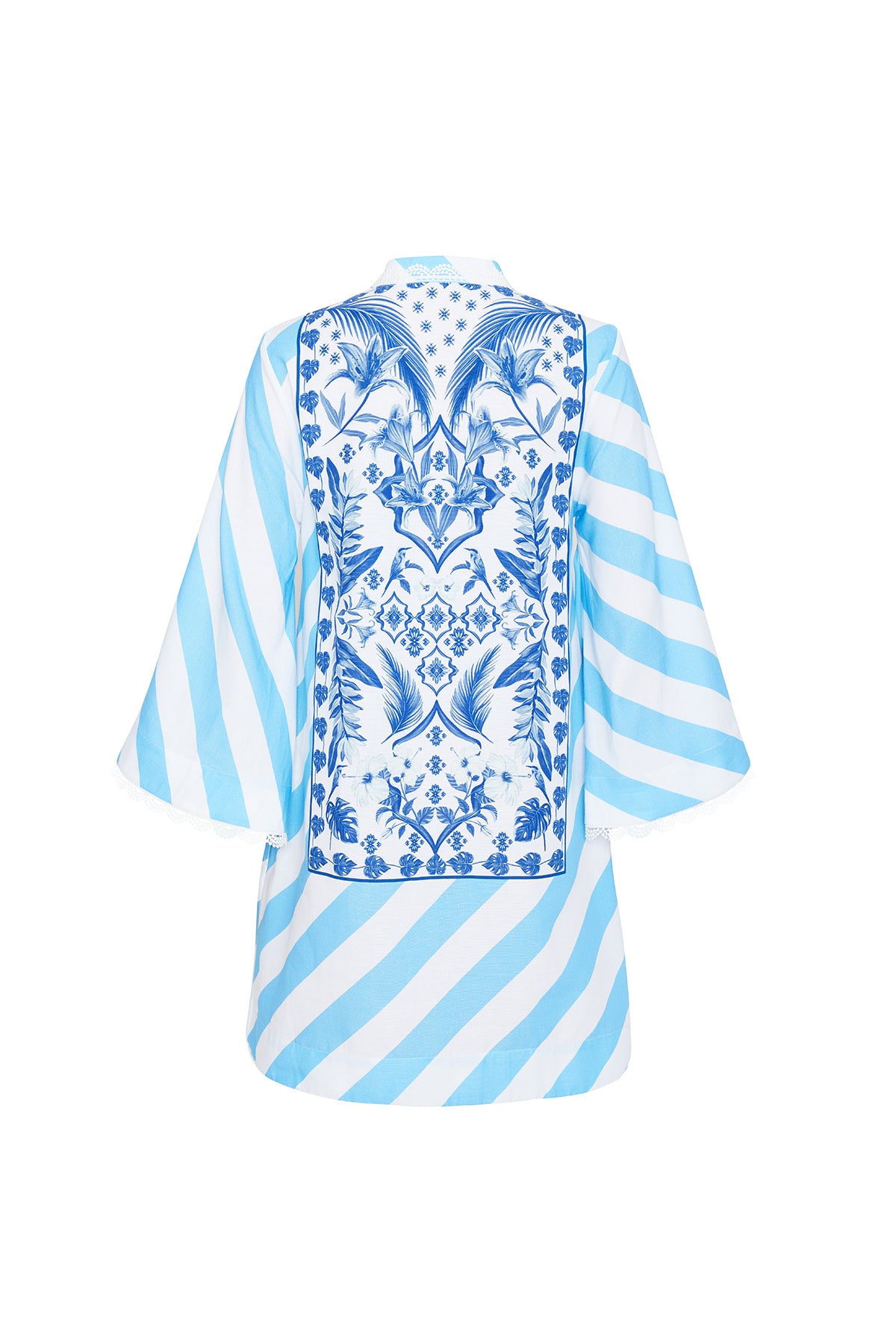 Blue Palm Mini Kaftan
