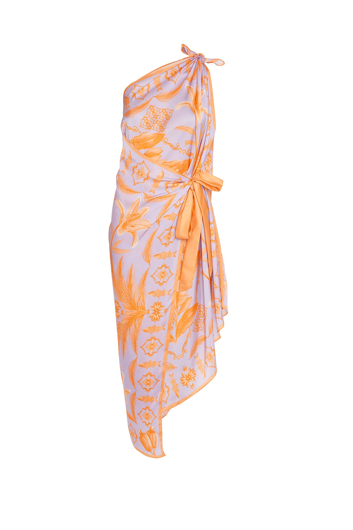 lilac rust printed dress