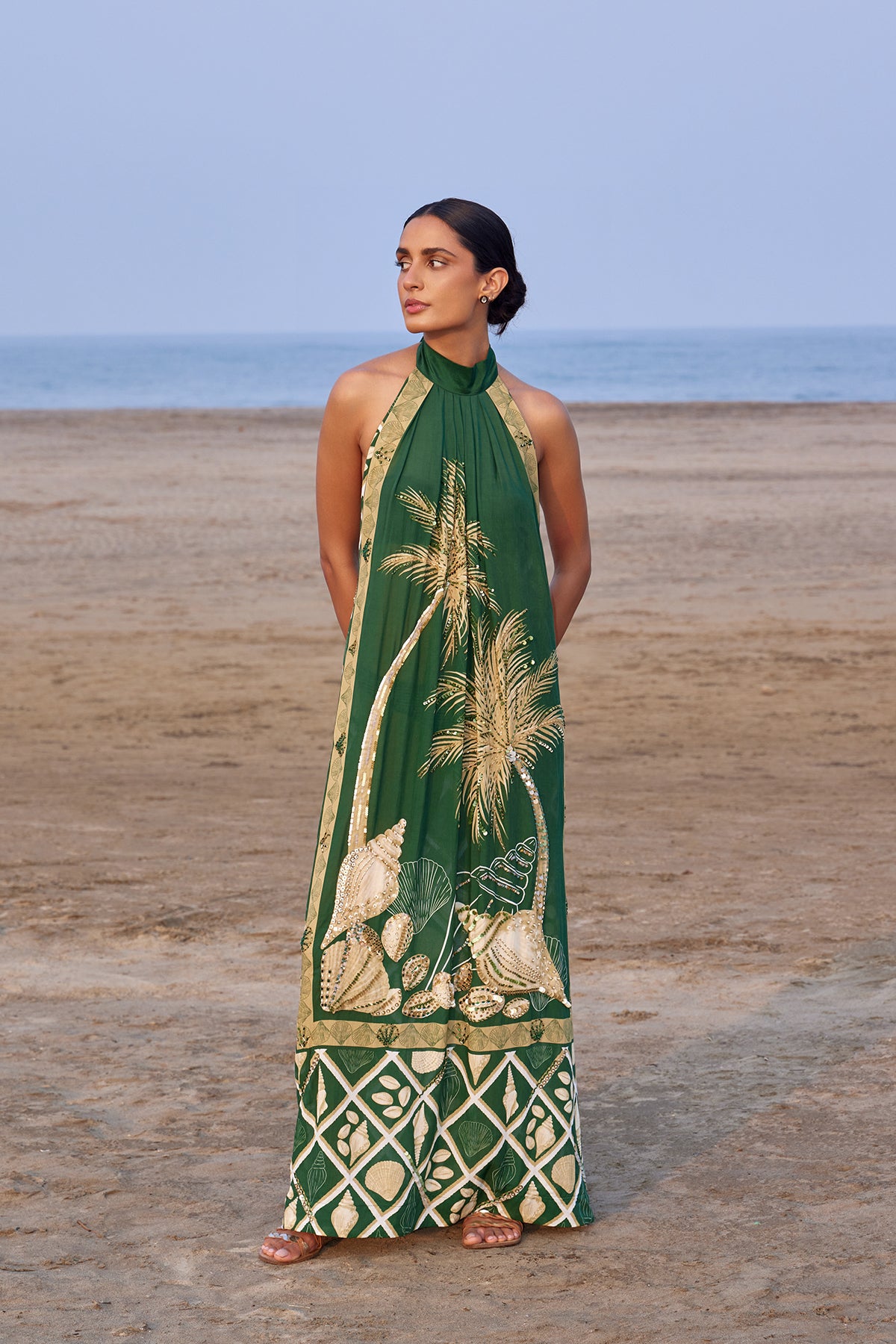 Palm Beach Dress - Emerald main image 0