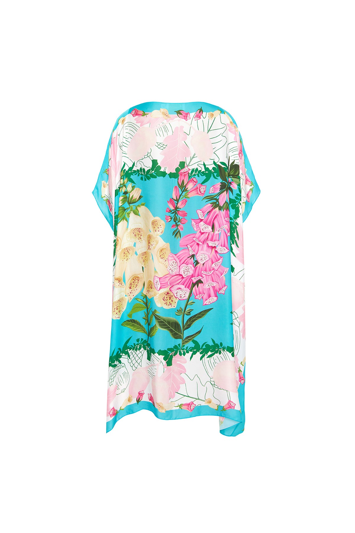 aqua foxgloves dress