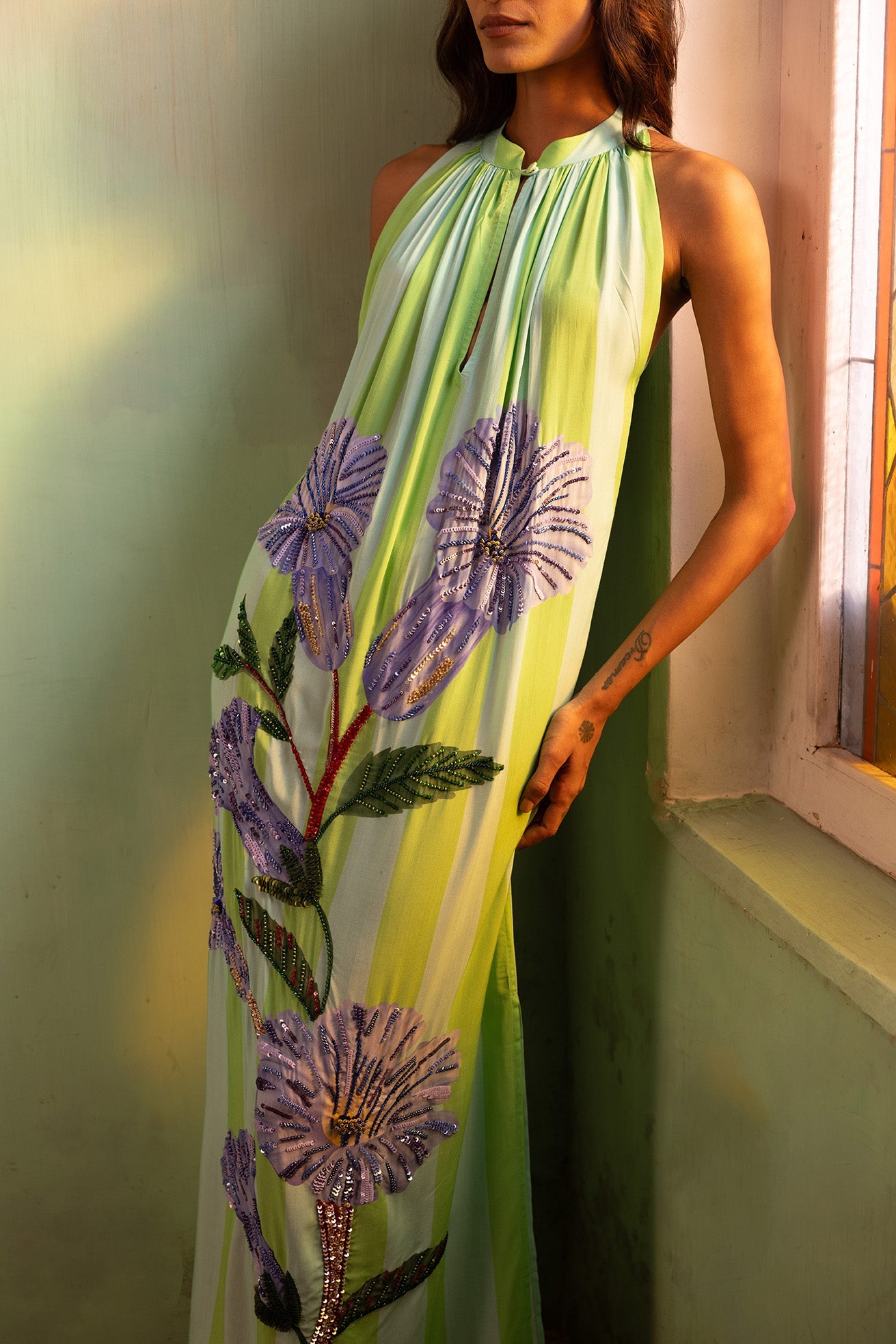 Hand Beaded Sundowner Maxi Dress