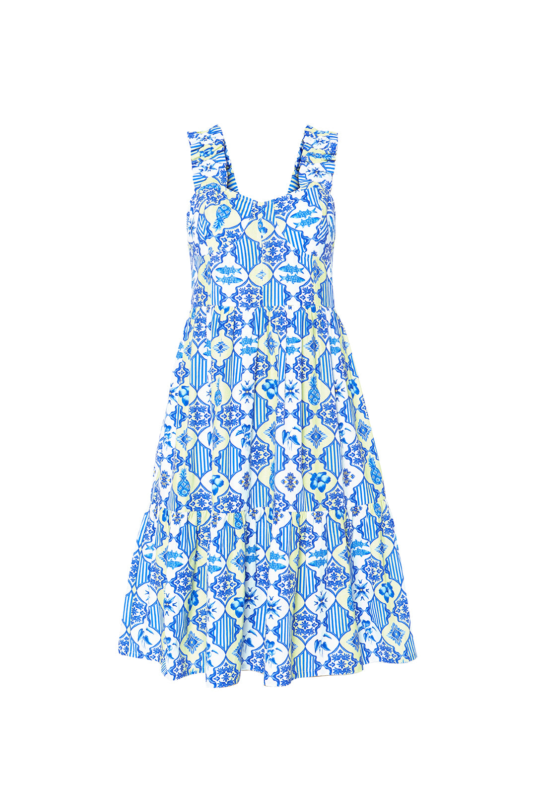 Corset Tiered Midi Dress