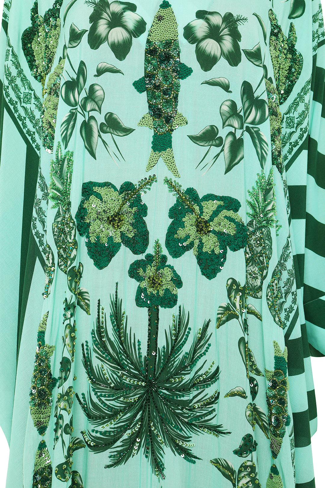 Hand Beaded Azulejos Kaftan