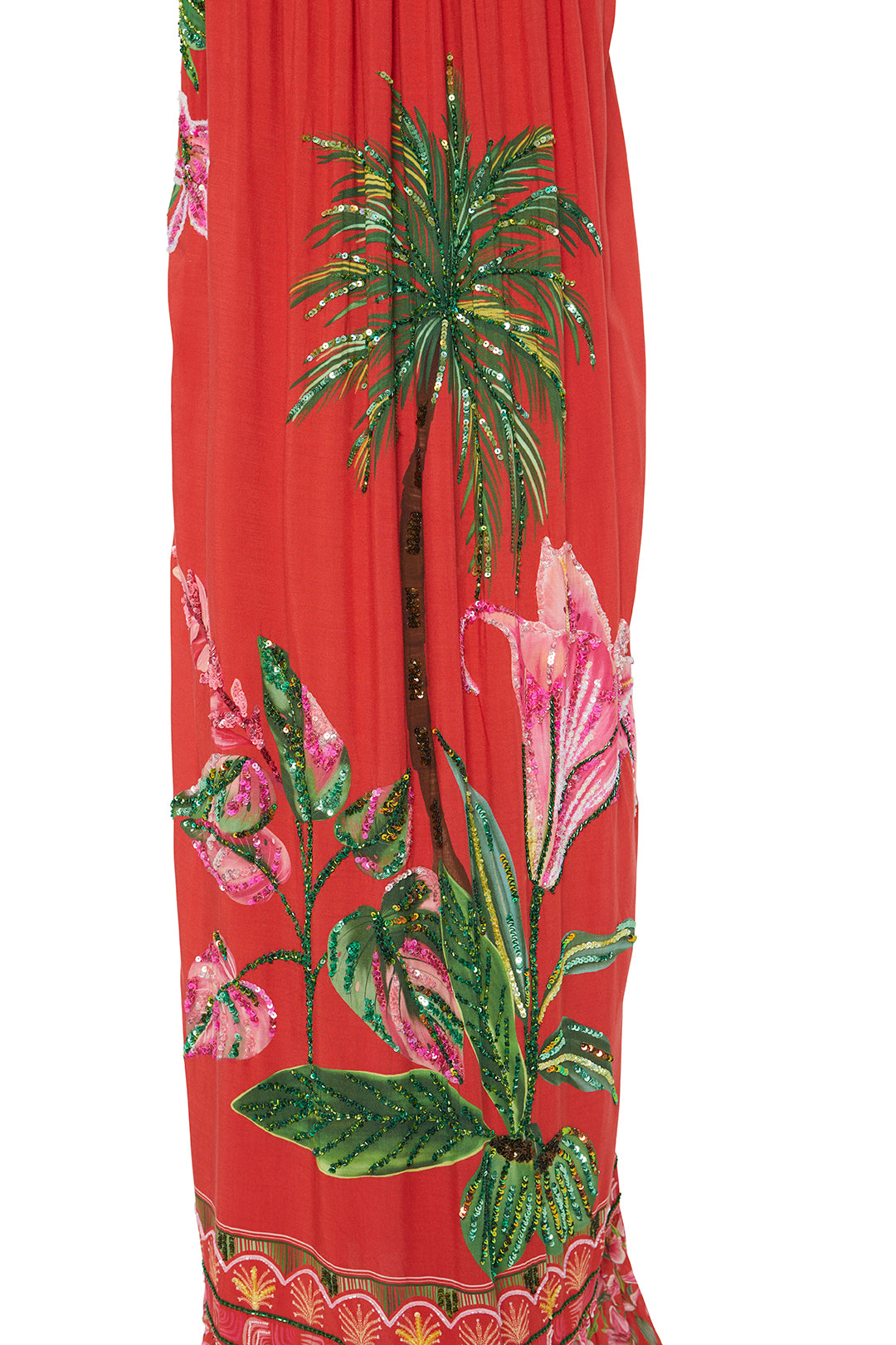 Hand Beaded Verandah Halter Maxi