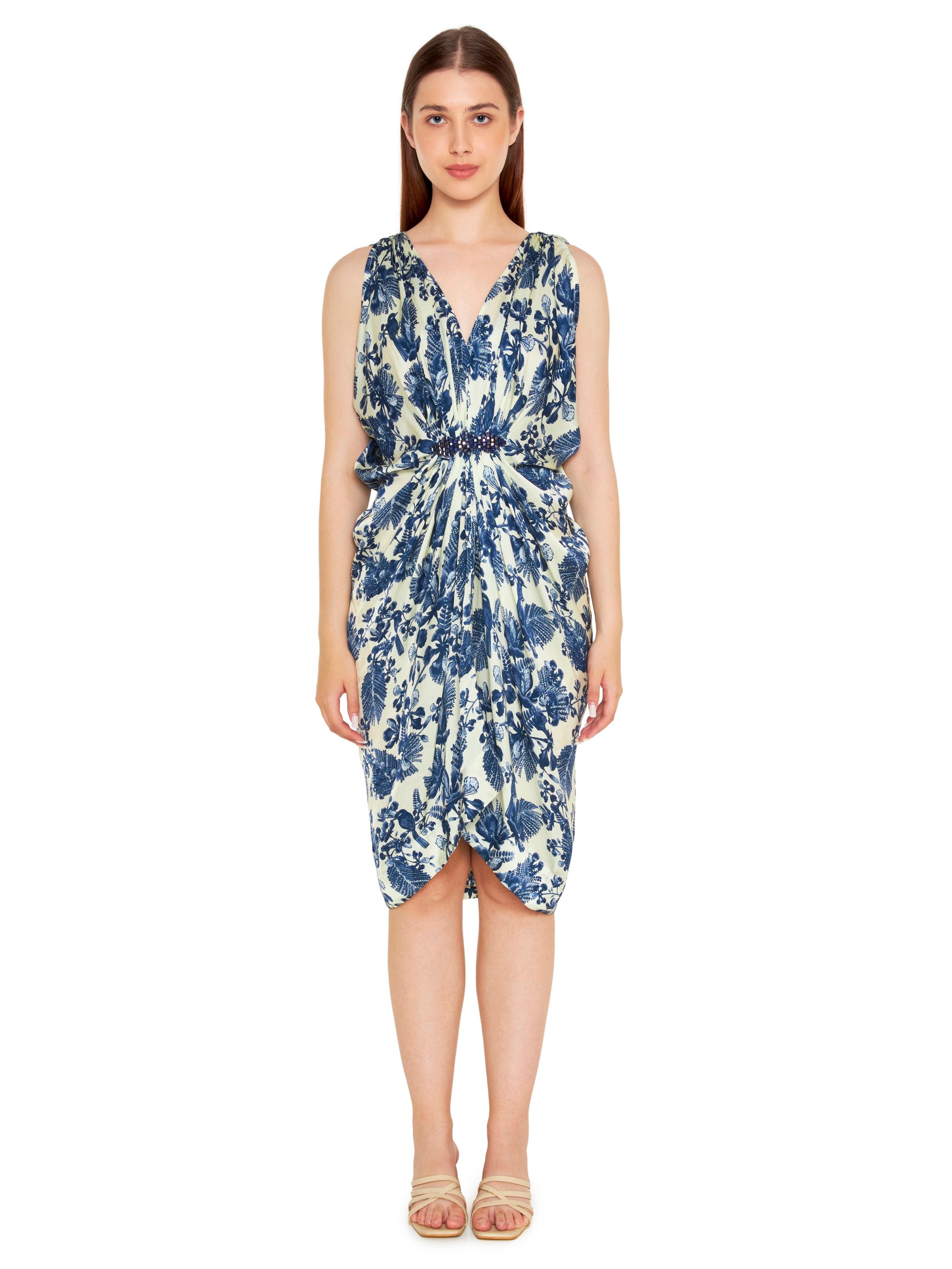 Hand Draped Mini Dress