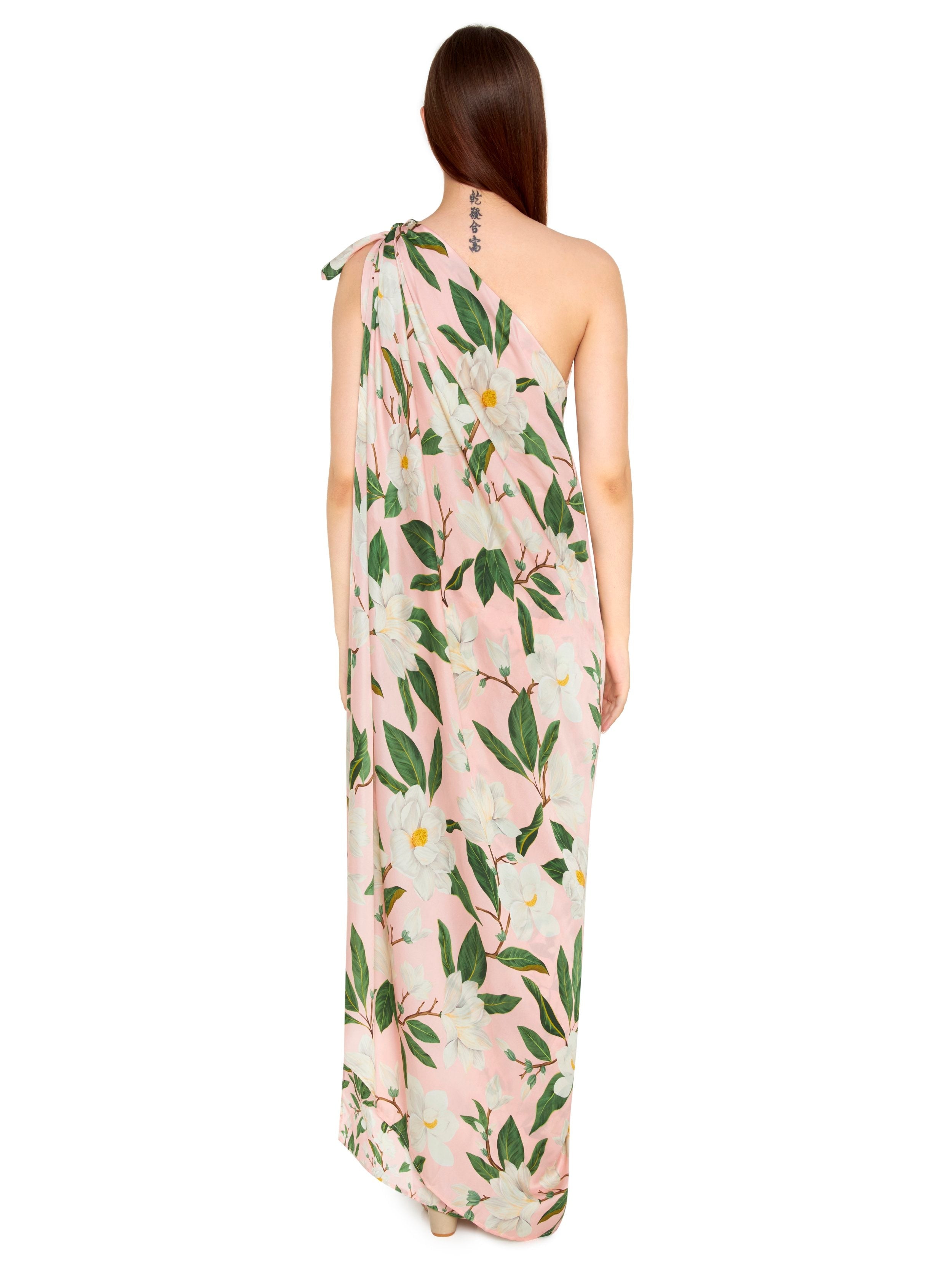 One Shoulder Wrap Maxi