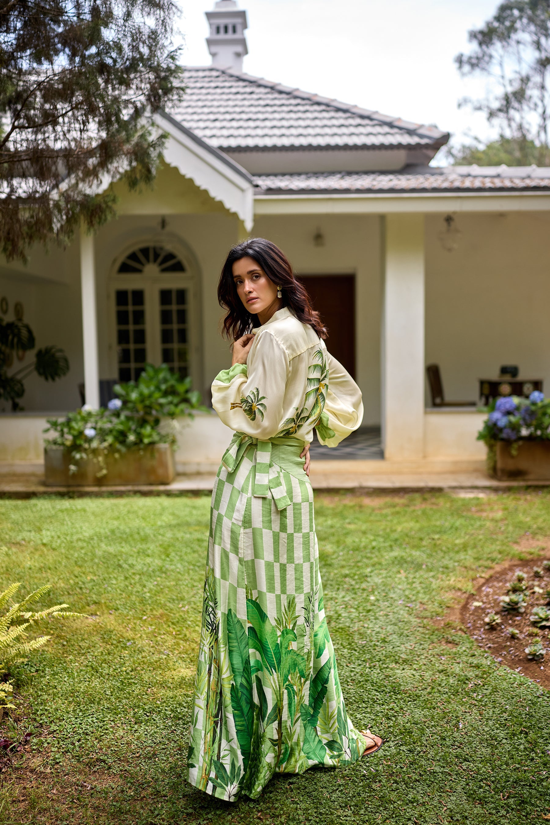 Pushpanjali Wrap Maxi Skirt