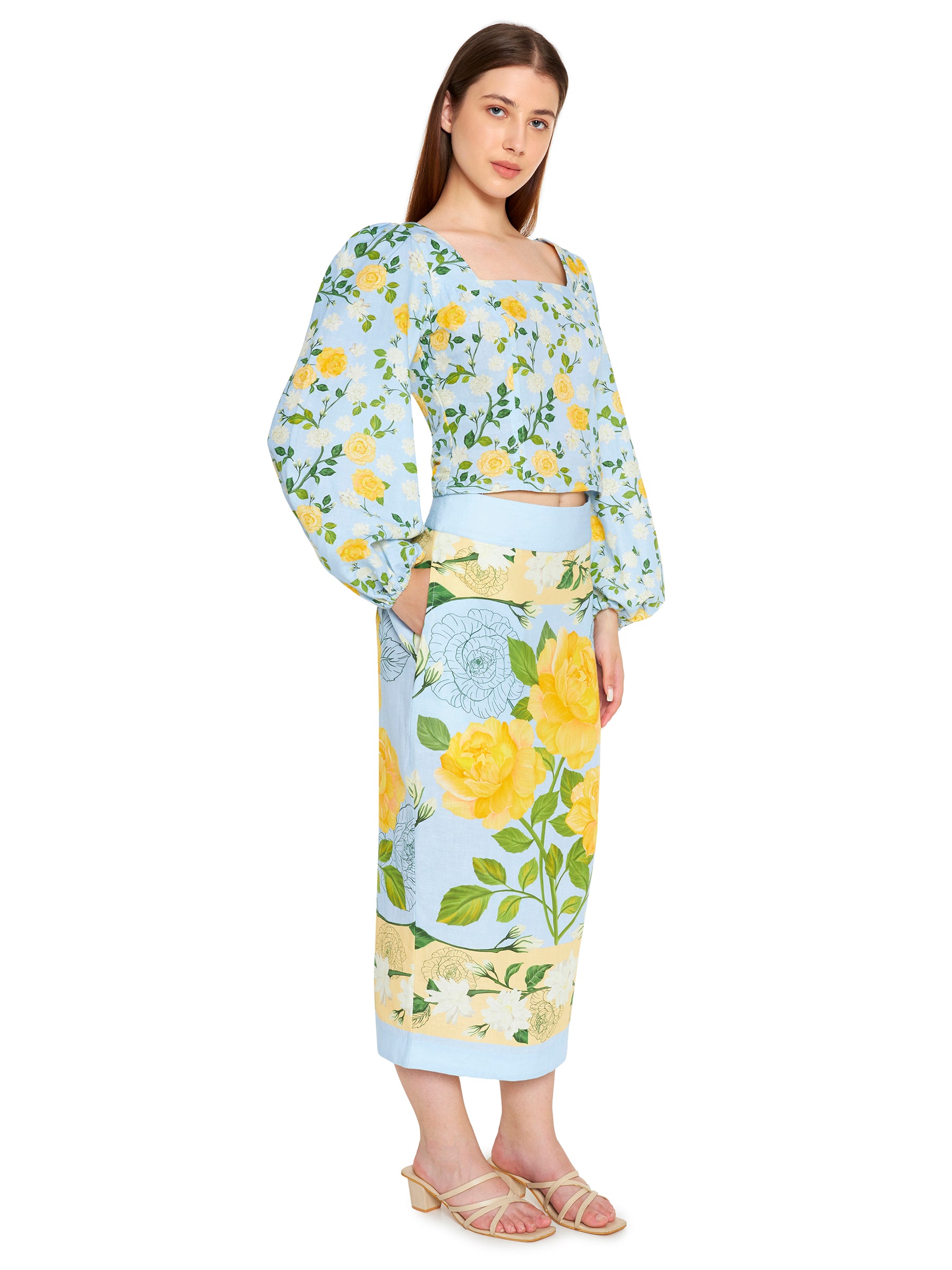 Square Neck Crop Blouse