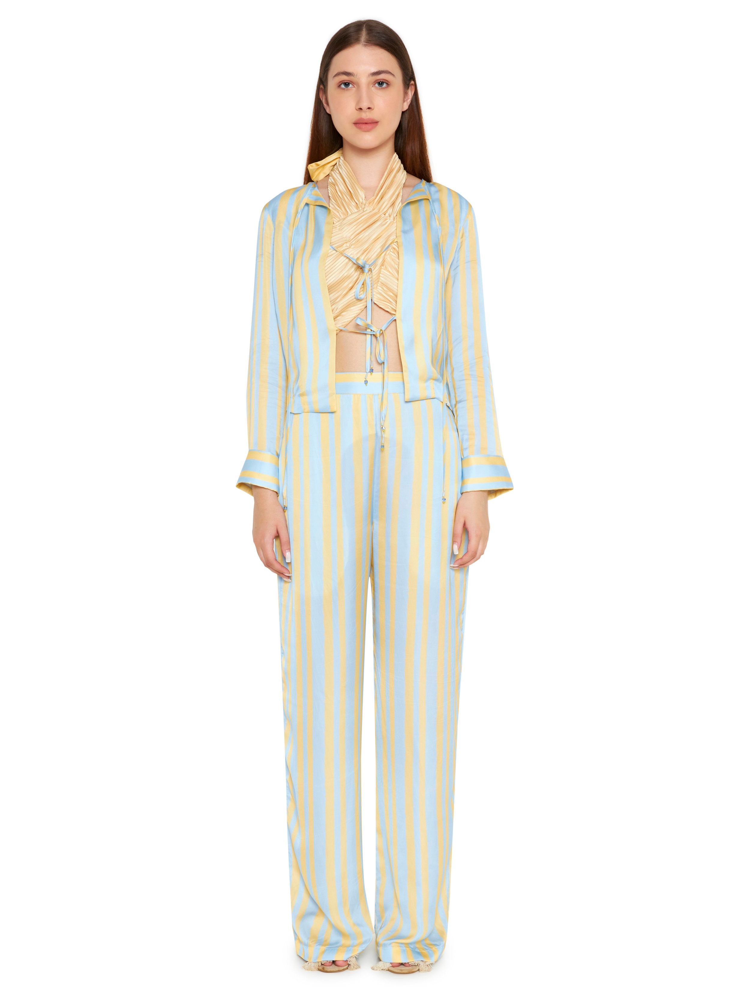 Silk Tie-up Blouse with camisole