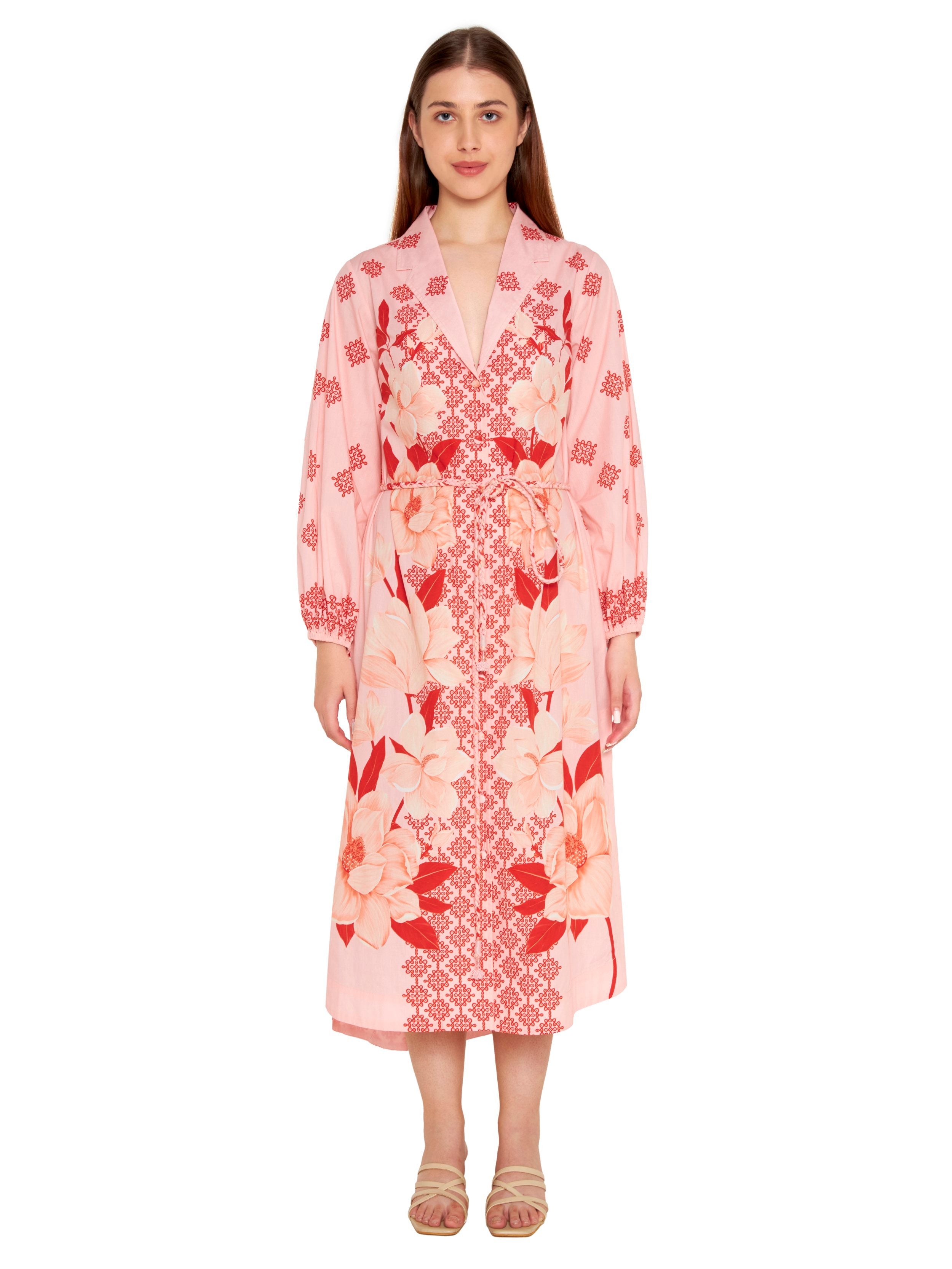 Blouson Sleeve Shirt Dress