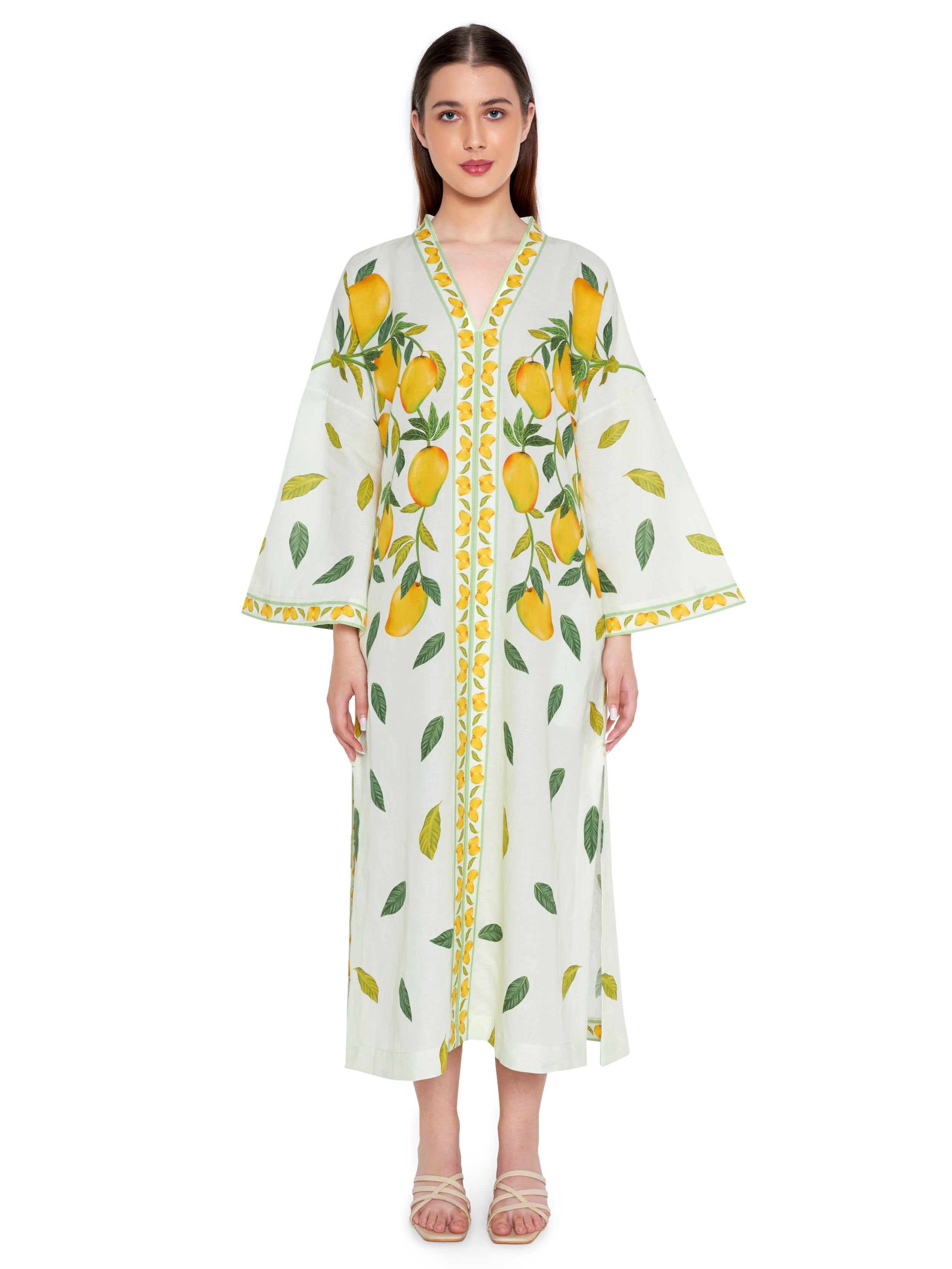 Dripping Alphonso Linen Dress