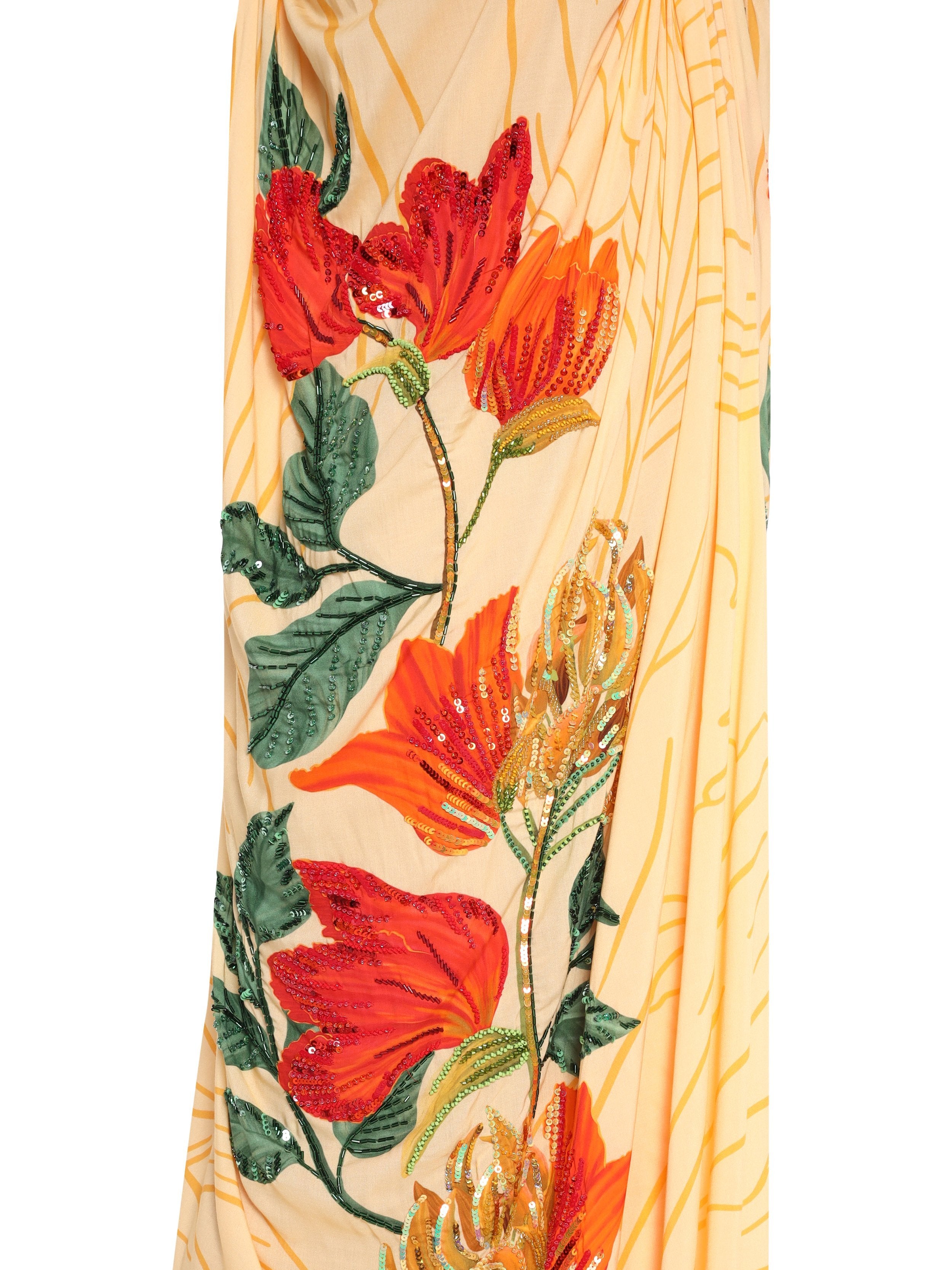 Hand Beaded Tulip Twisted Maxi