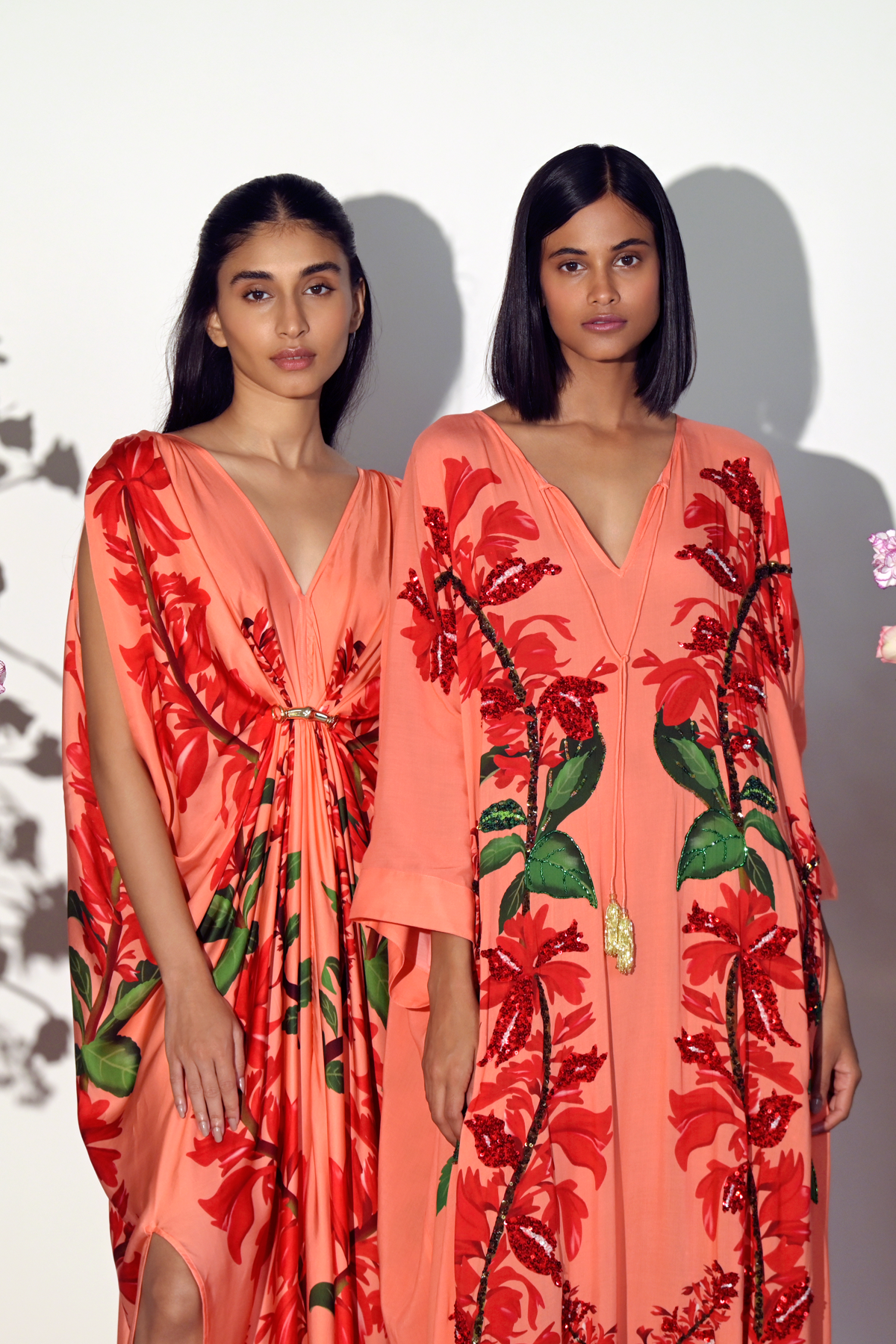 Red Floral Kaftan