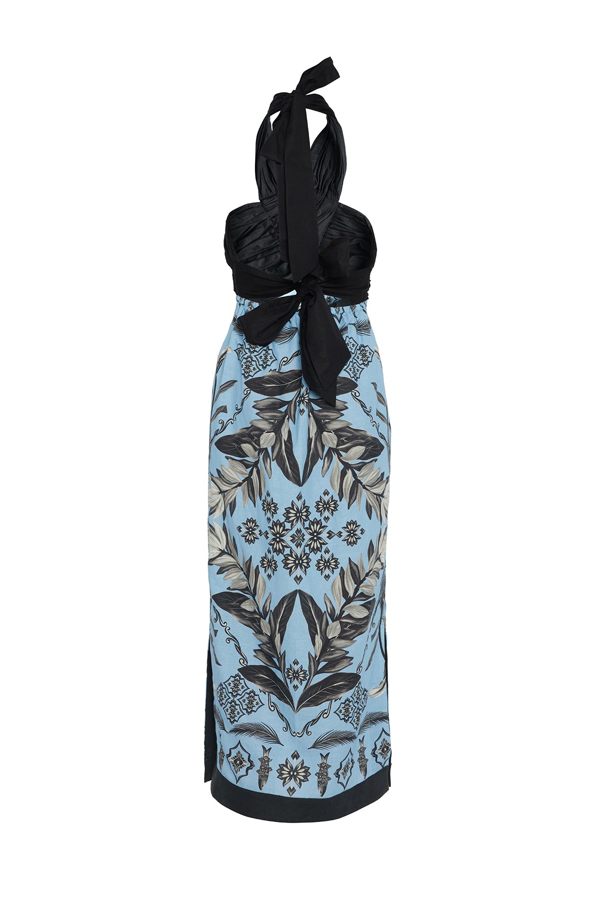 black printed dress
