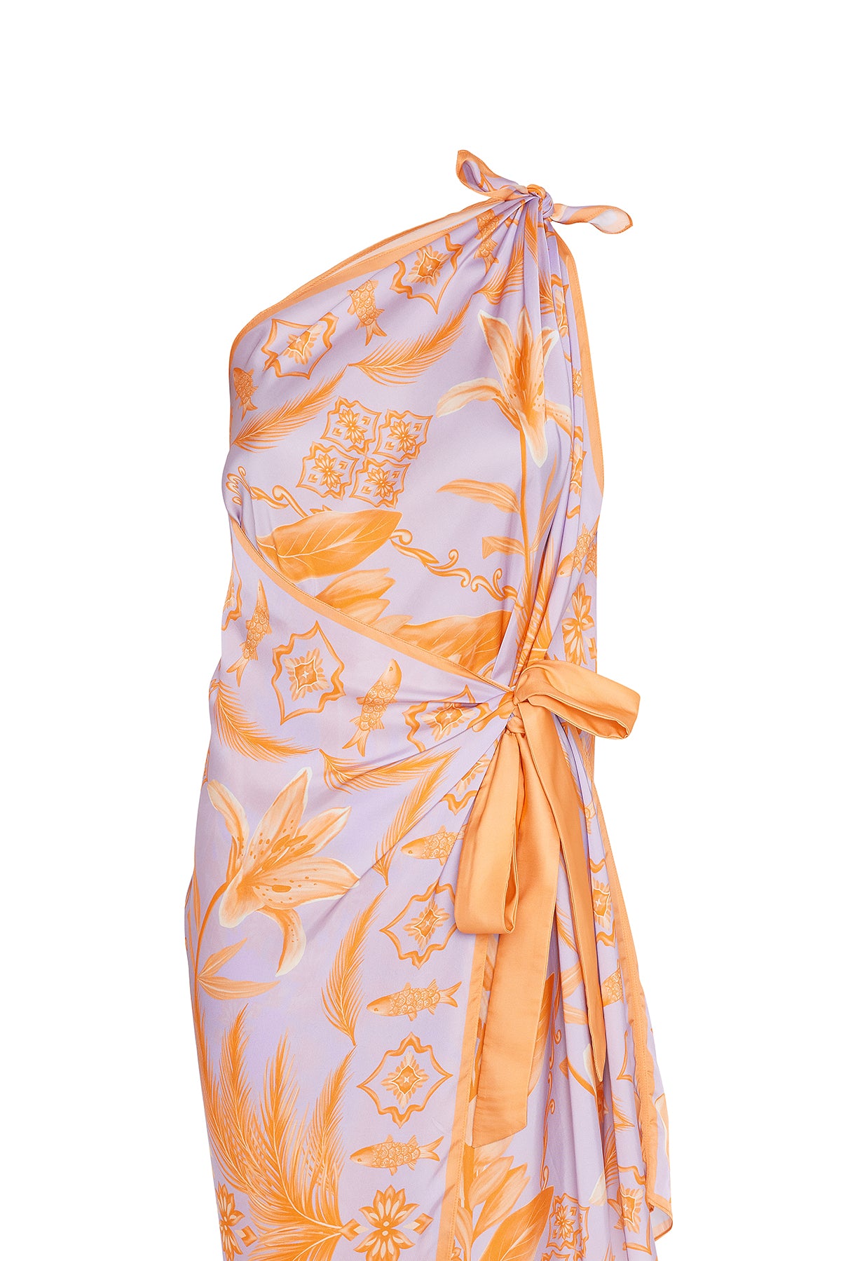 lilac rust printed dress
