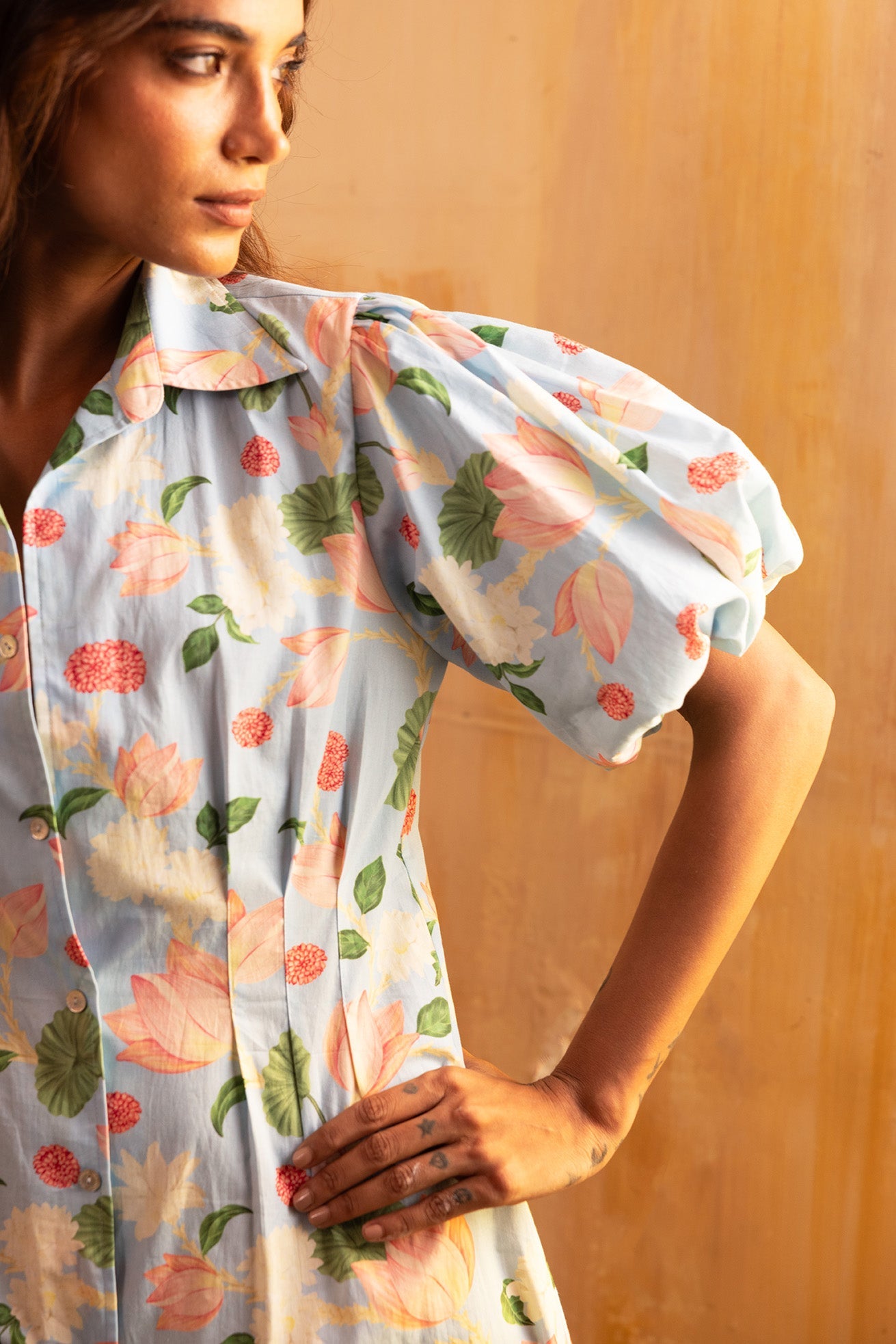 Hand Pleated Mini Dress