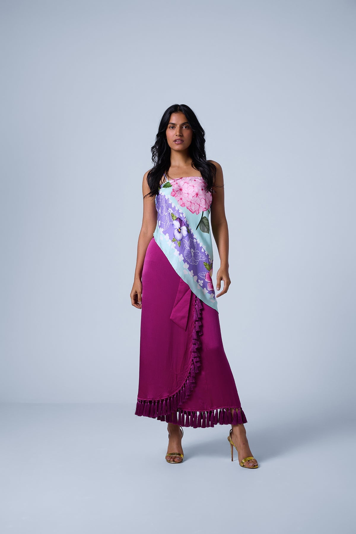Tasselled Wrap skirt