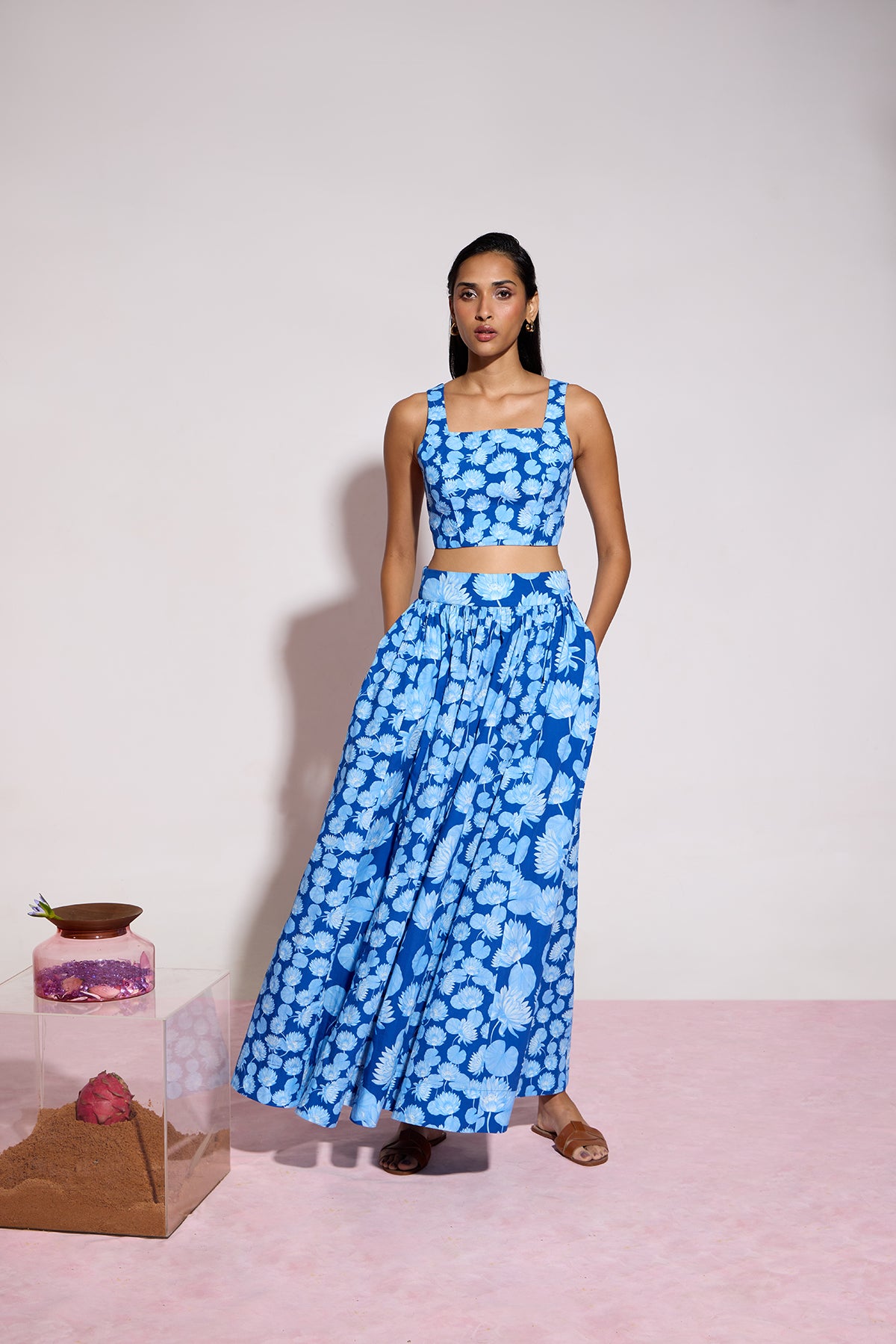 Paneled Maxi Skirt