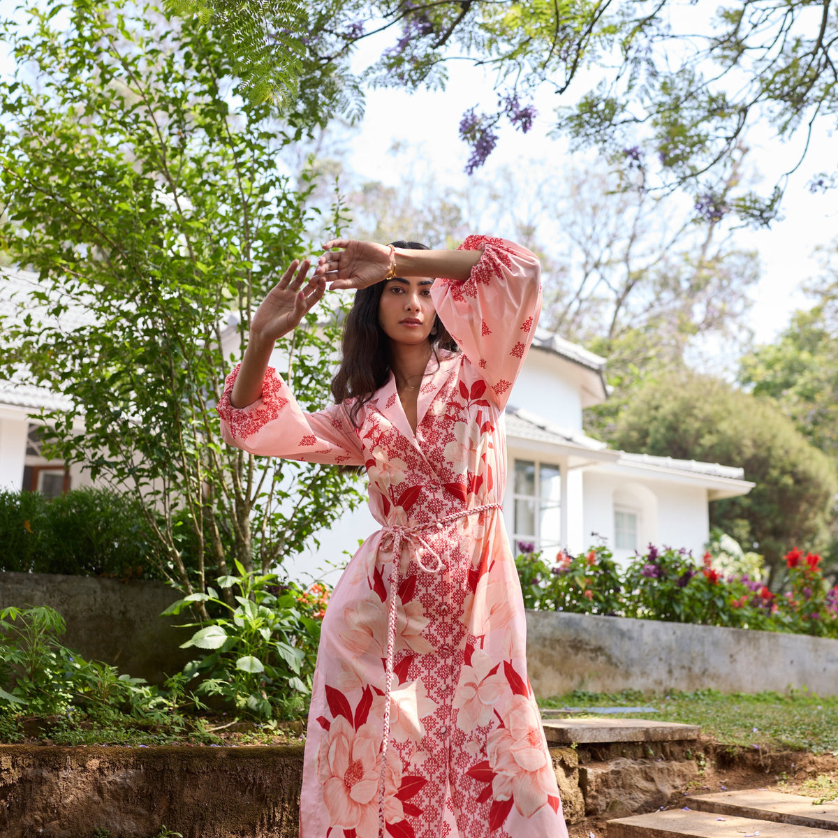 blouson shirt dress Blouson Sleeve Shirt Dress L