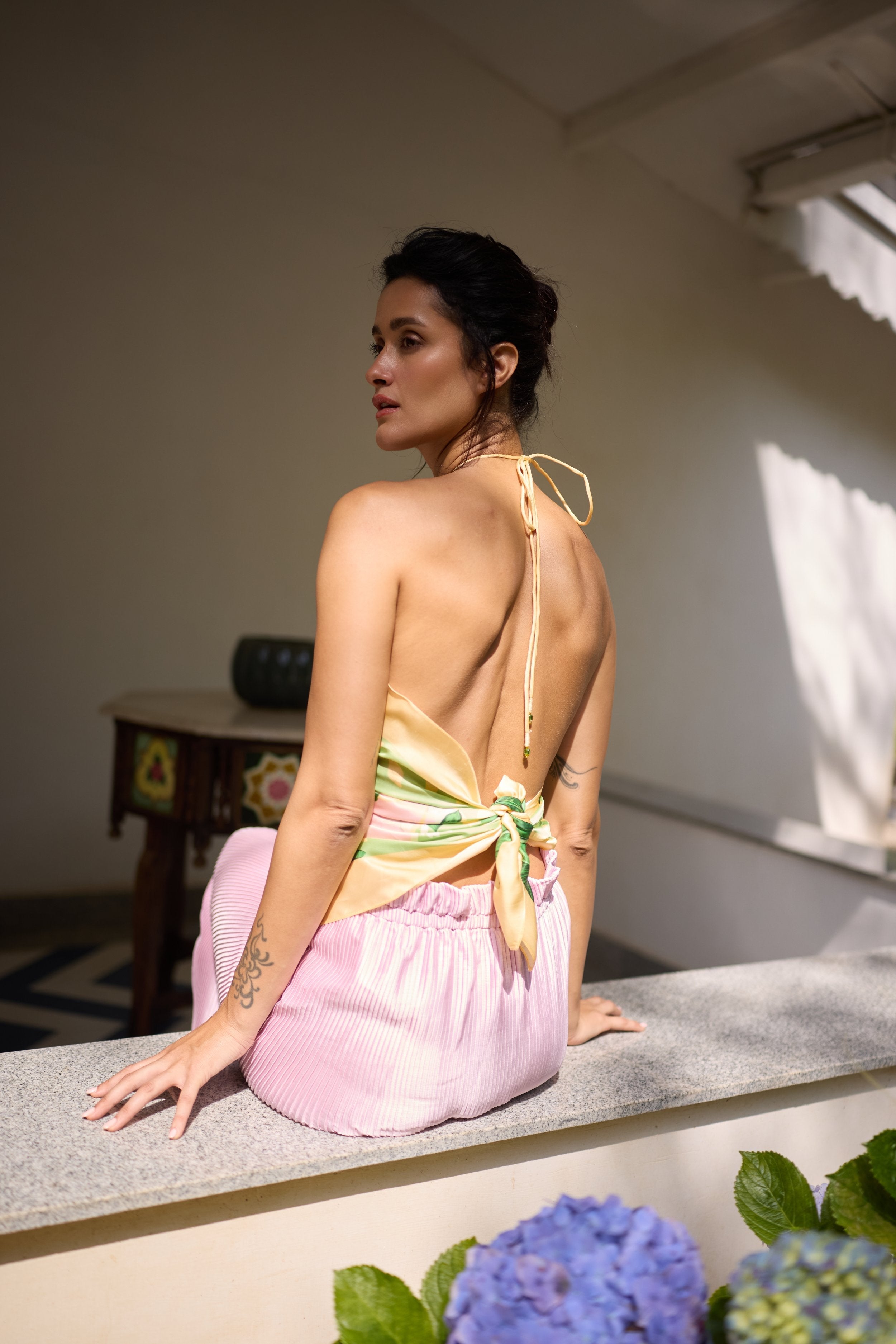 Crystal Scarf Blouse