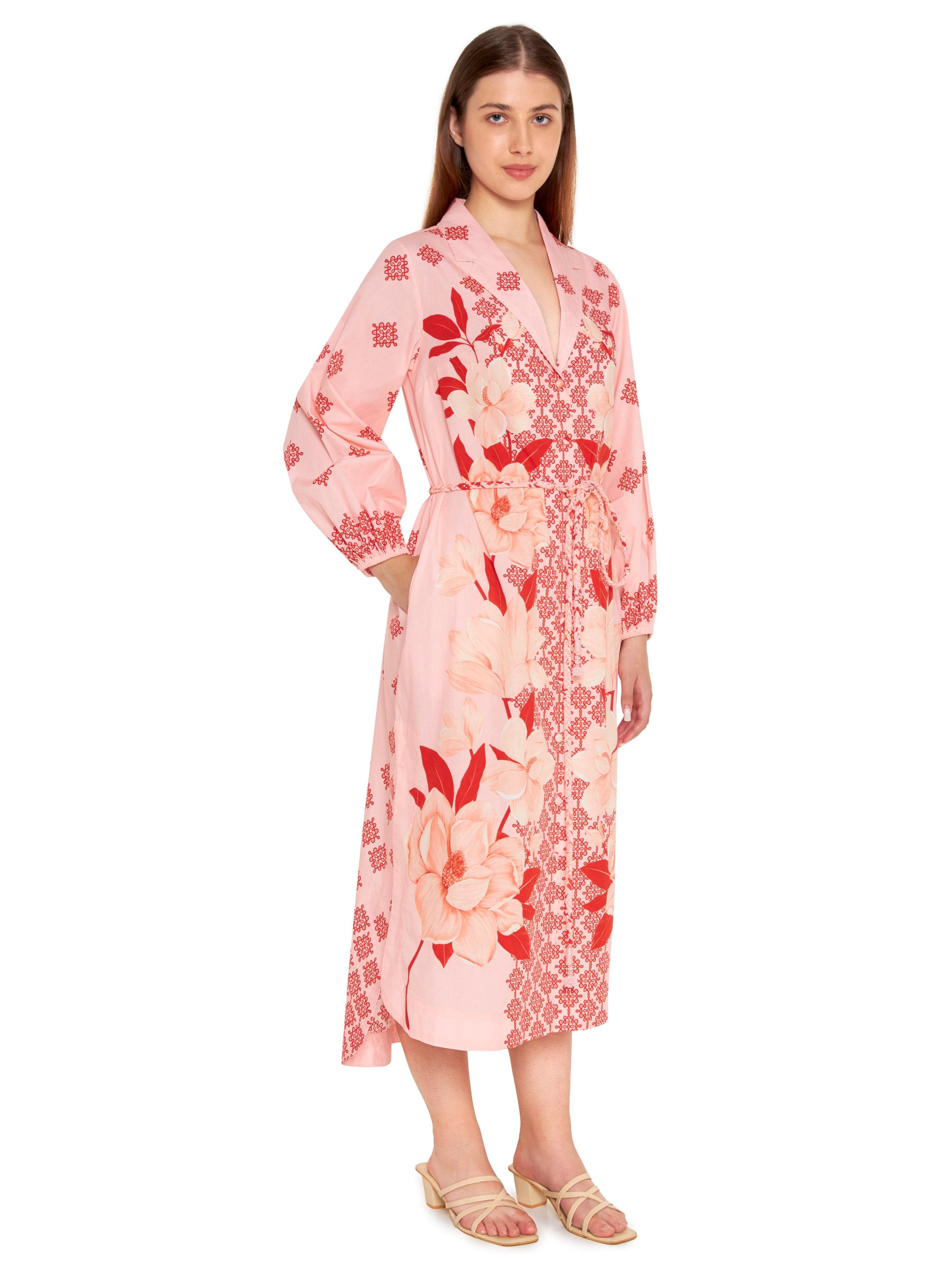 Blouson Sleeve Shirt Dress