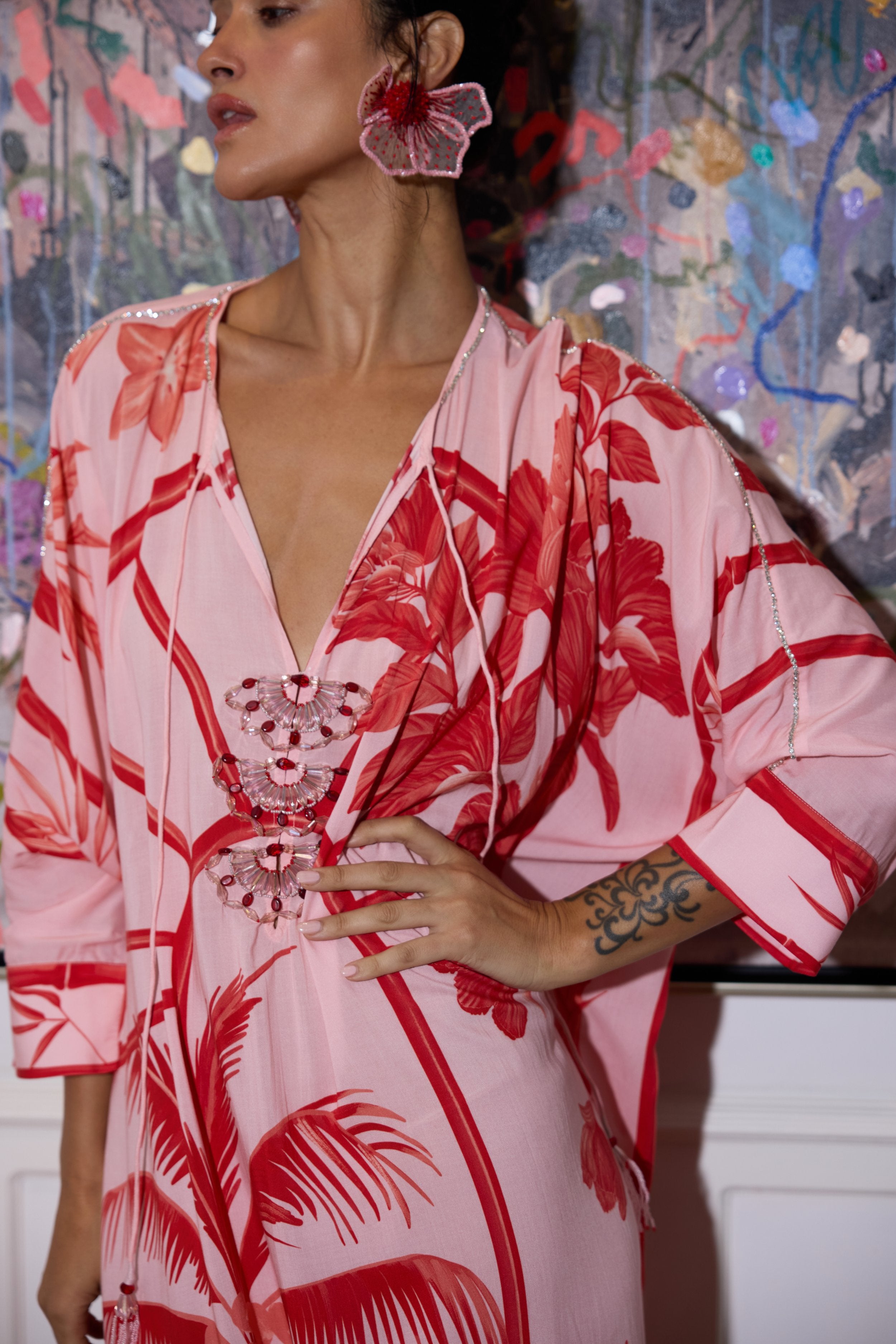 Studded Batwing Kaftan