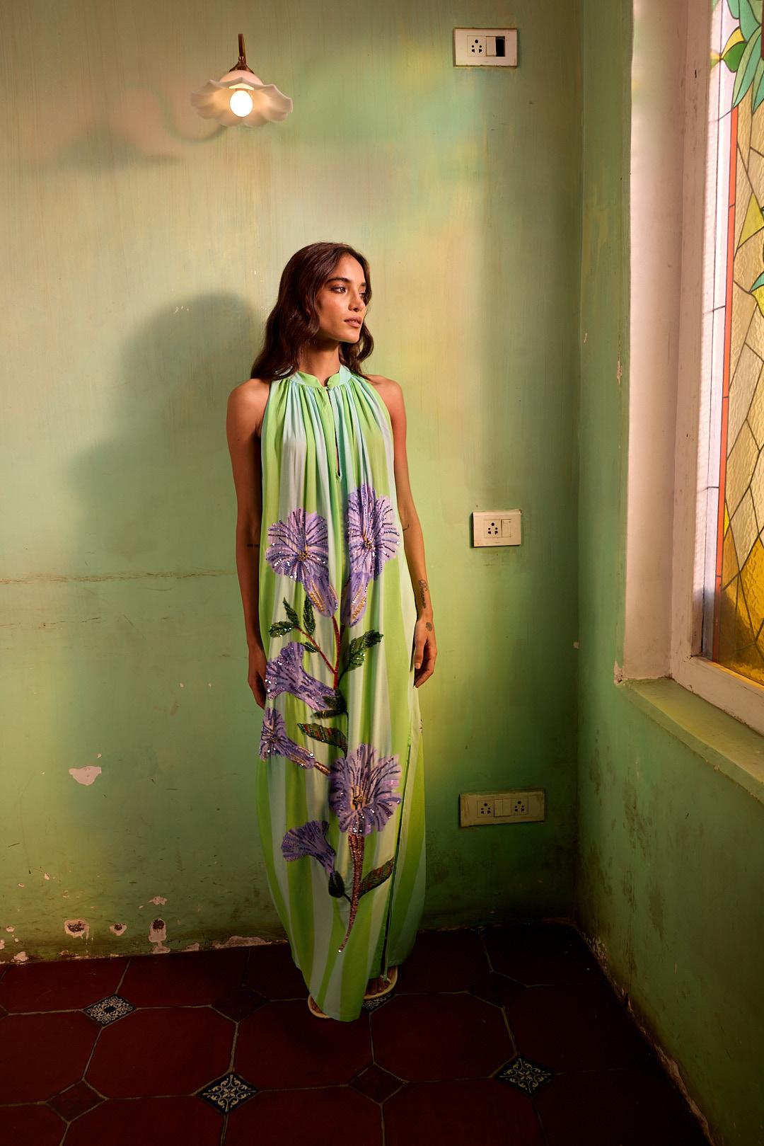 Hand Beaded Sundowner Maxi Dress