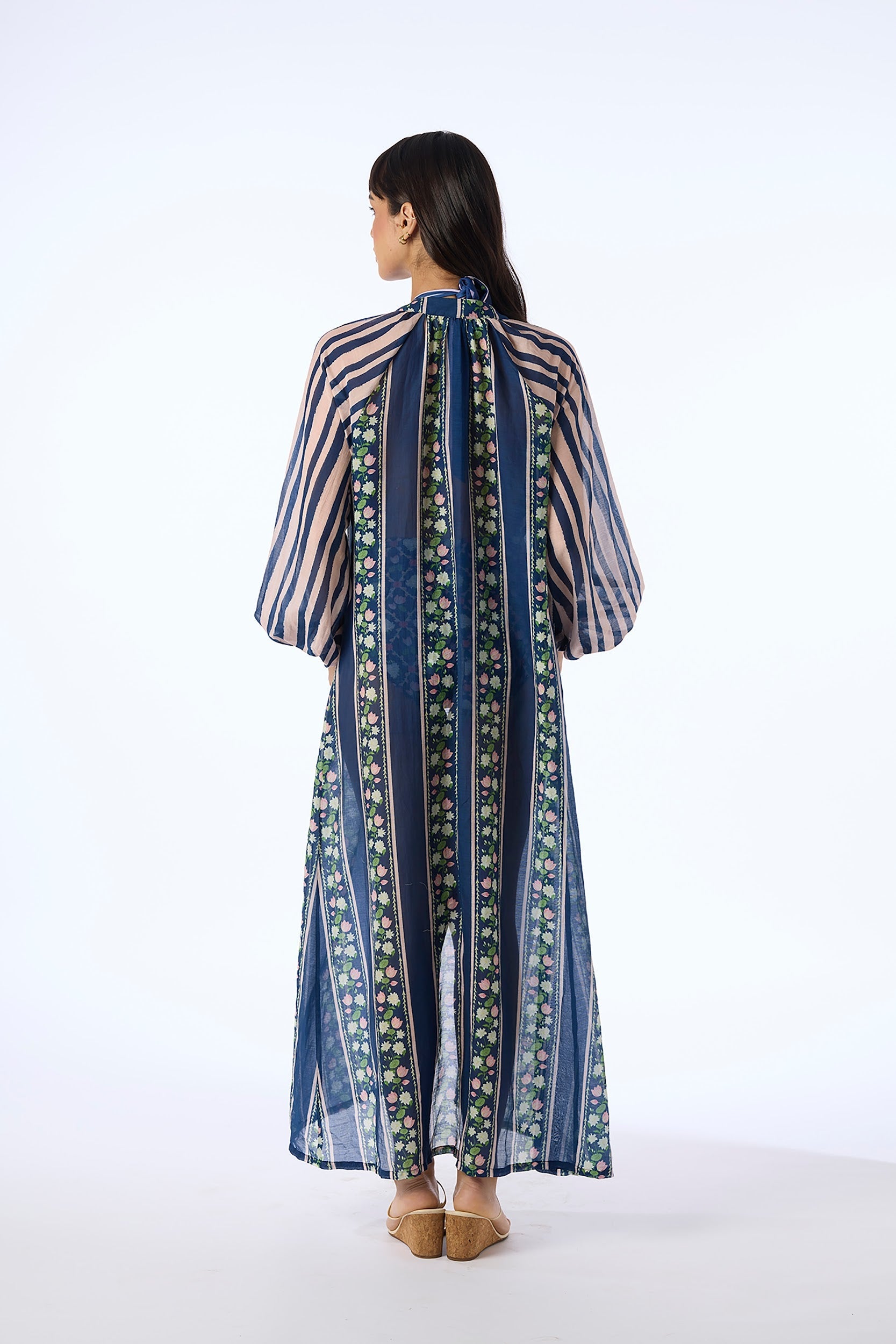 Indira Silk Cotton Midi Dress