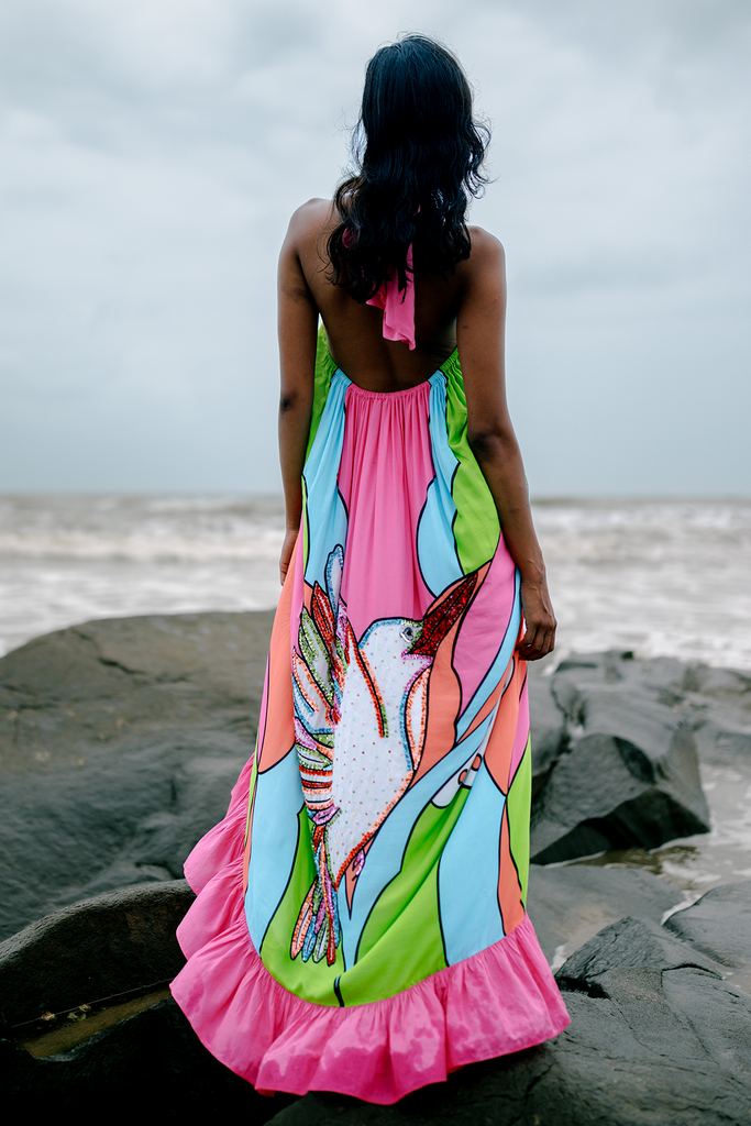 Kingfisher Multi Panel Gown