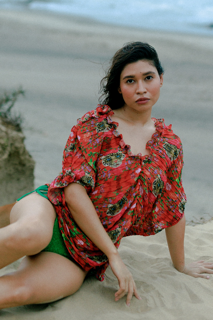 Rust Printed Blouse