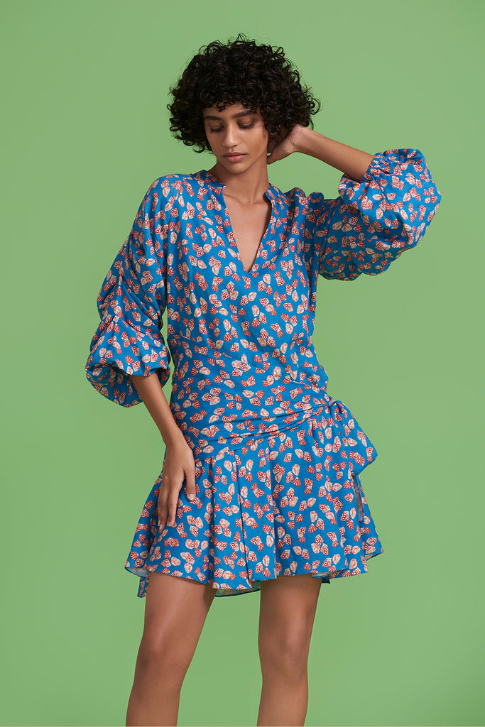 Peacock Seashells Mini Dress