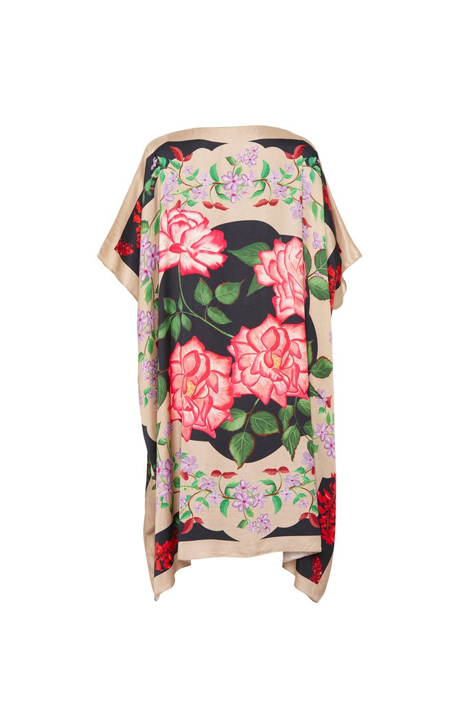 Printed rose box dress