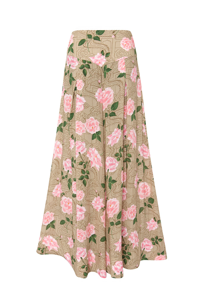 Rose printed pants