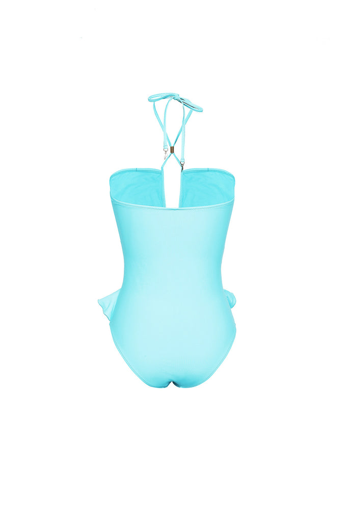 Aqua Blue One Piece Swimsuit