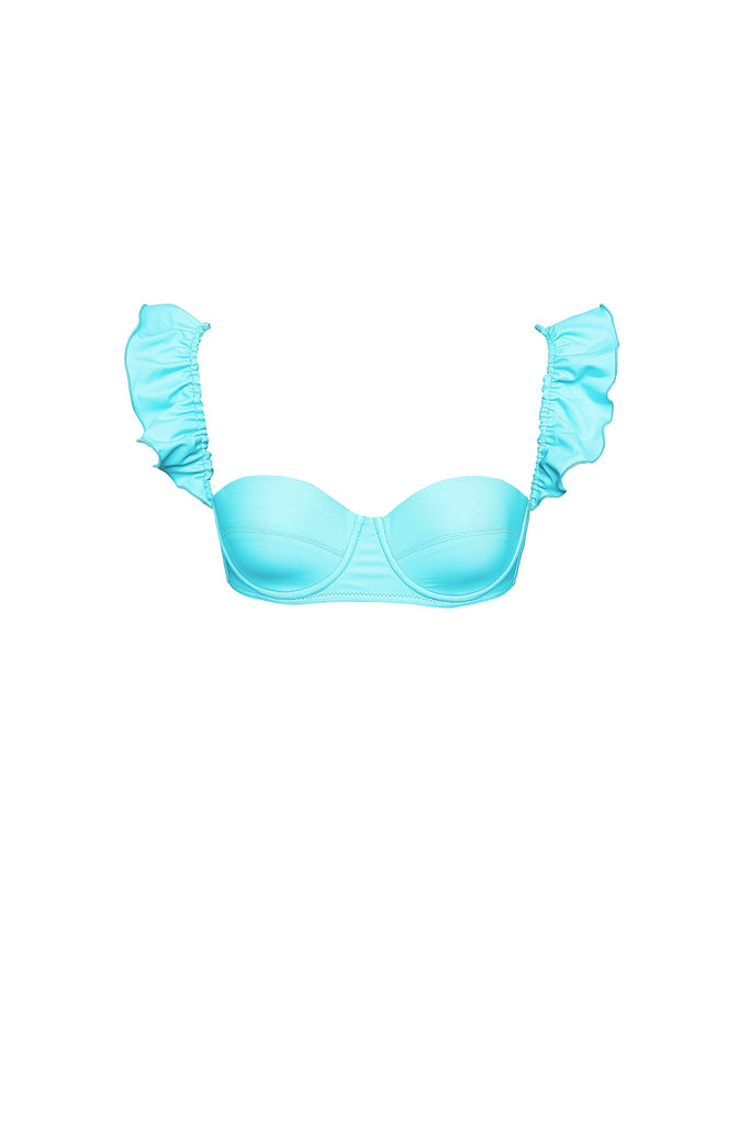 Aqua Blue Bikini Top