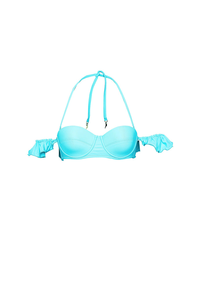 Aqua Blue Bikini Top