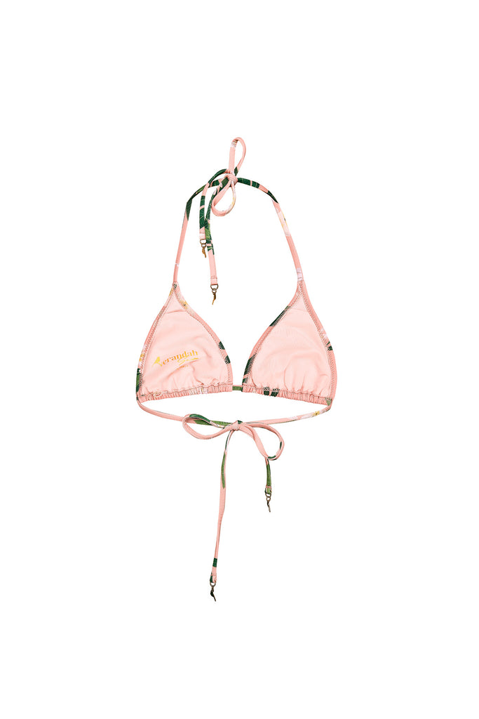Pink Frangipani bikini top