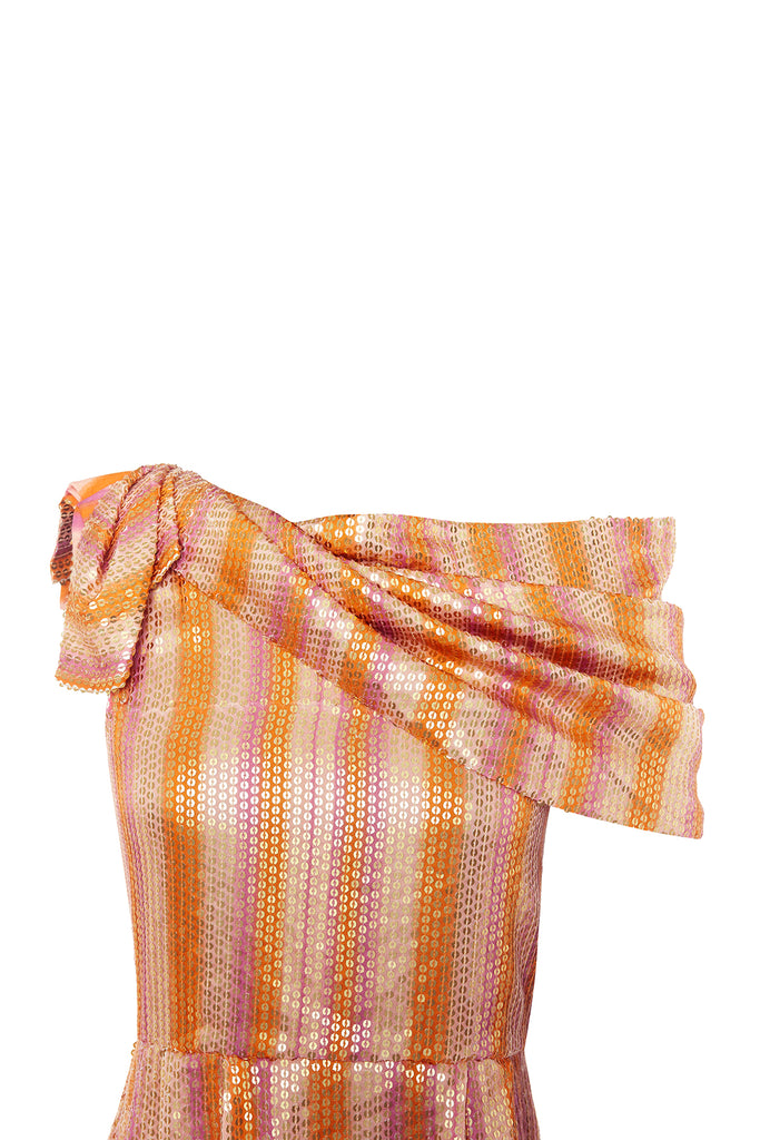 Lilac and Sunset Painterly Print Blouse