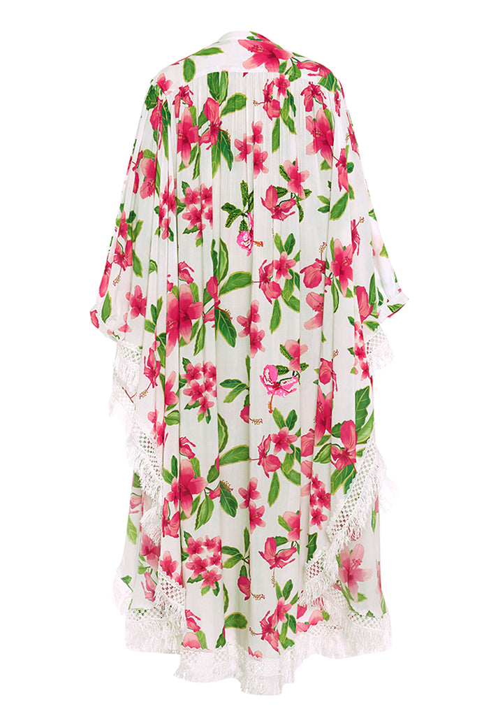 White Hibiscus Kaftan