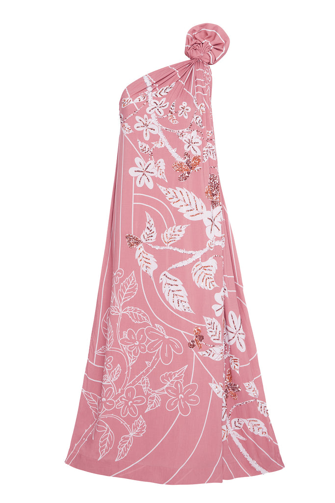 Rose Pink Toga Gown