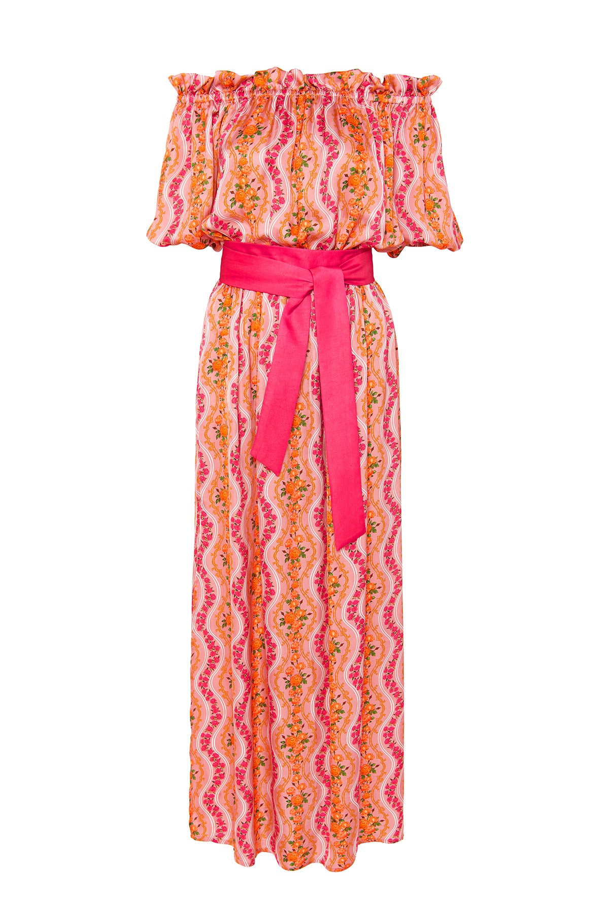 Verne Off Shoulder Maxi Dress - Pink Floral main image 0