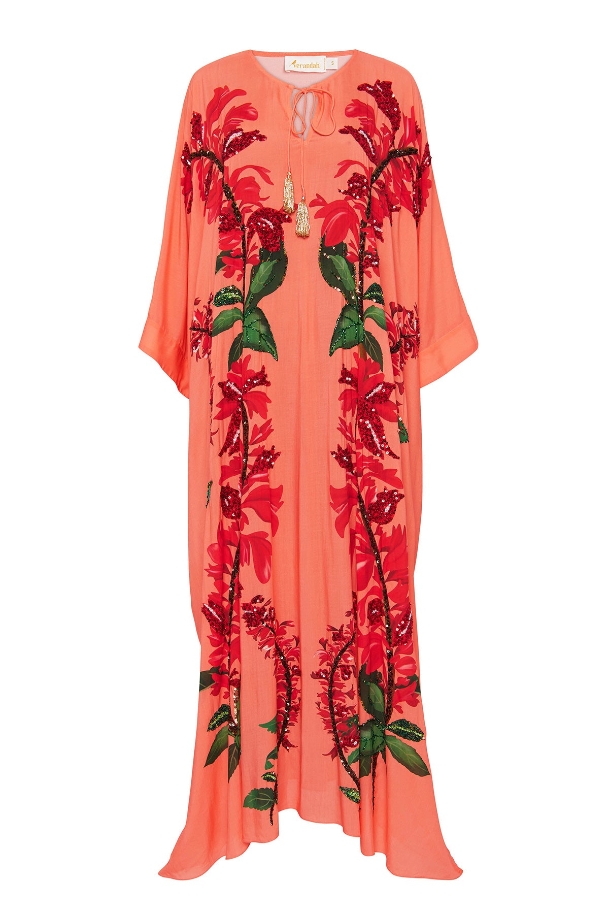 Red Floral Kaftan