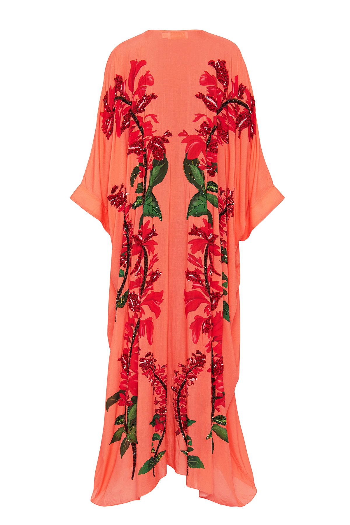 Red Floral Kaftan