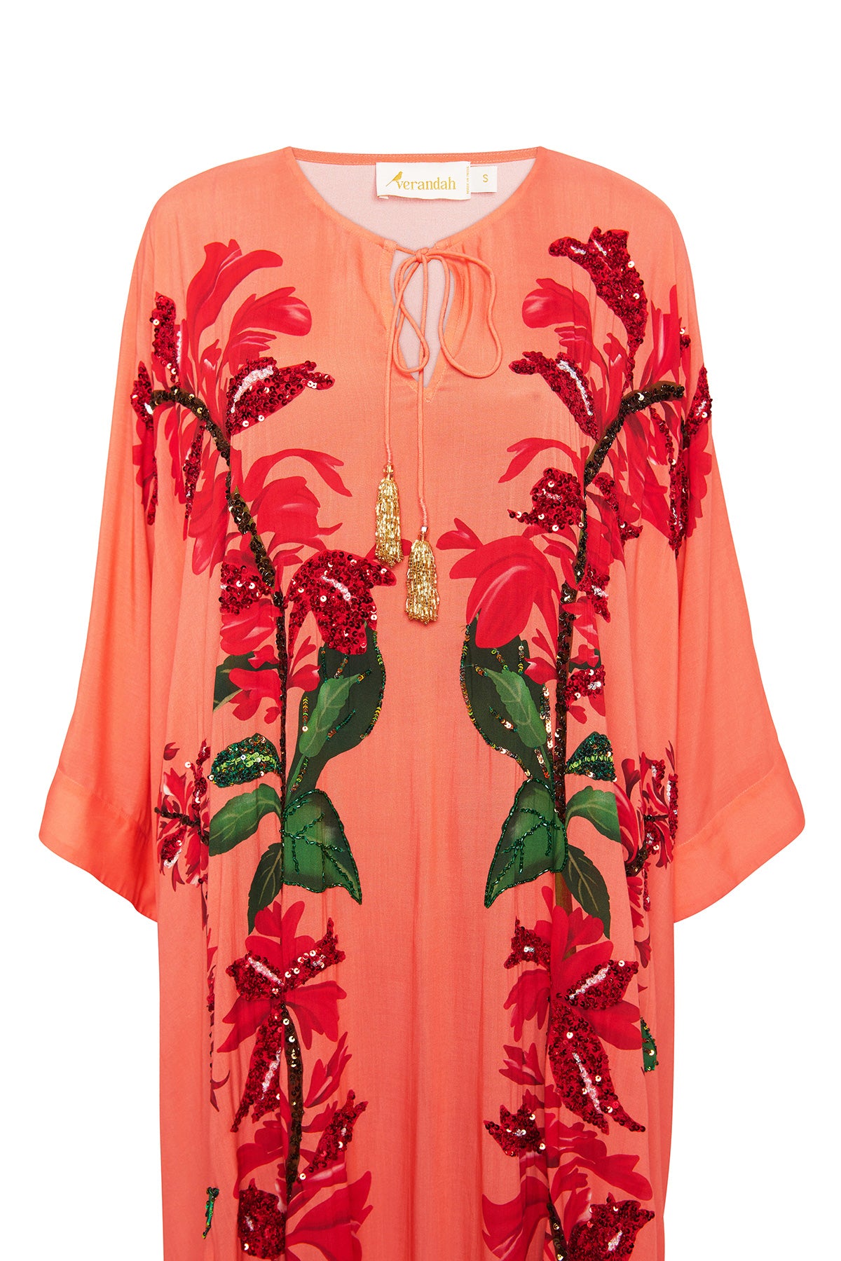 Red Floral Kaftan