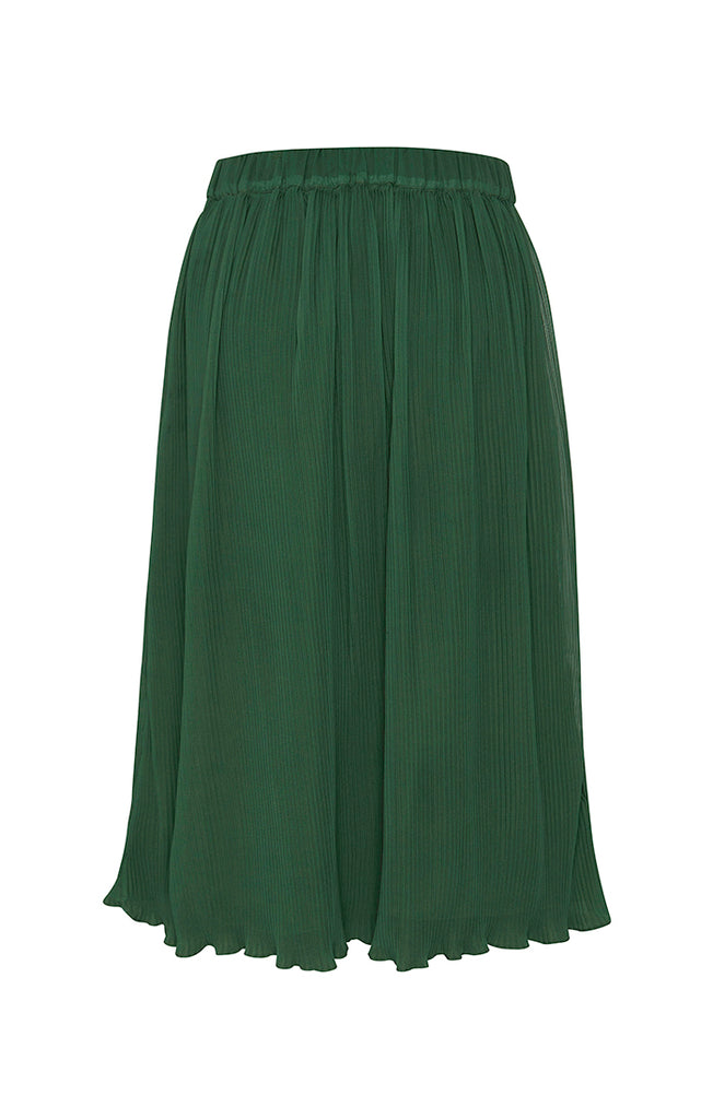green midi skirt
