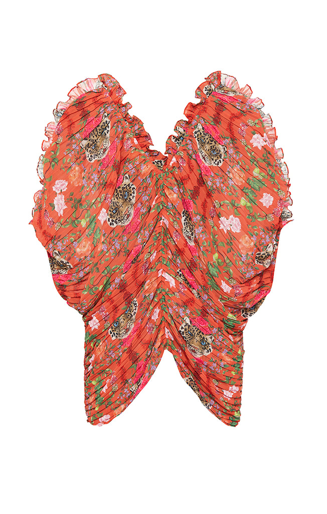 Rust Printed Blouse