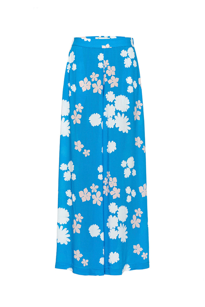 blue marigold flared pants